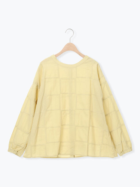 Samansa Mos2「スクエア刺繍バンドカラーブラウス」|シャツ・ブラウス|