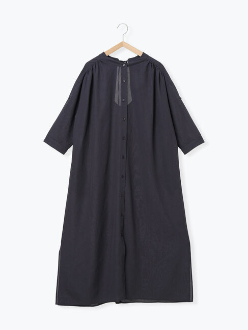 Samansa Mos2「バックシャンワンピース」|ワンピース|ネイビー