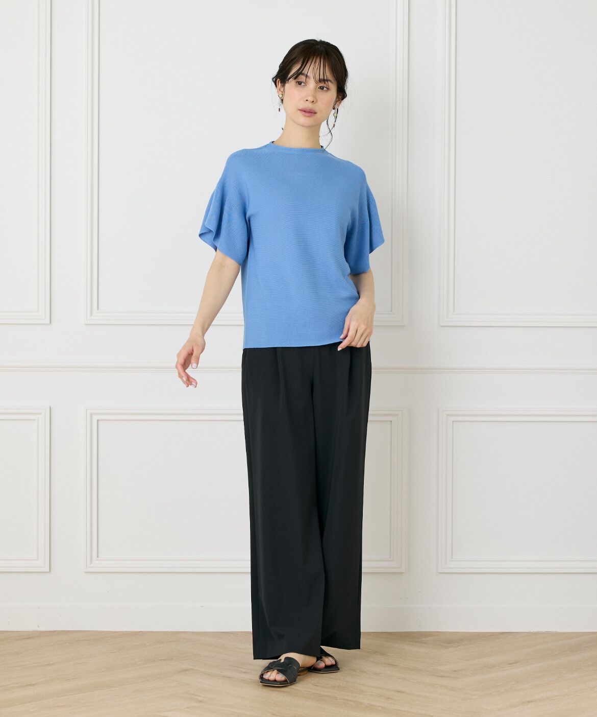 INED「《大きいサイズ》イージーワイドパンツ」|その他|