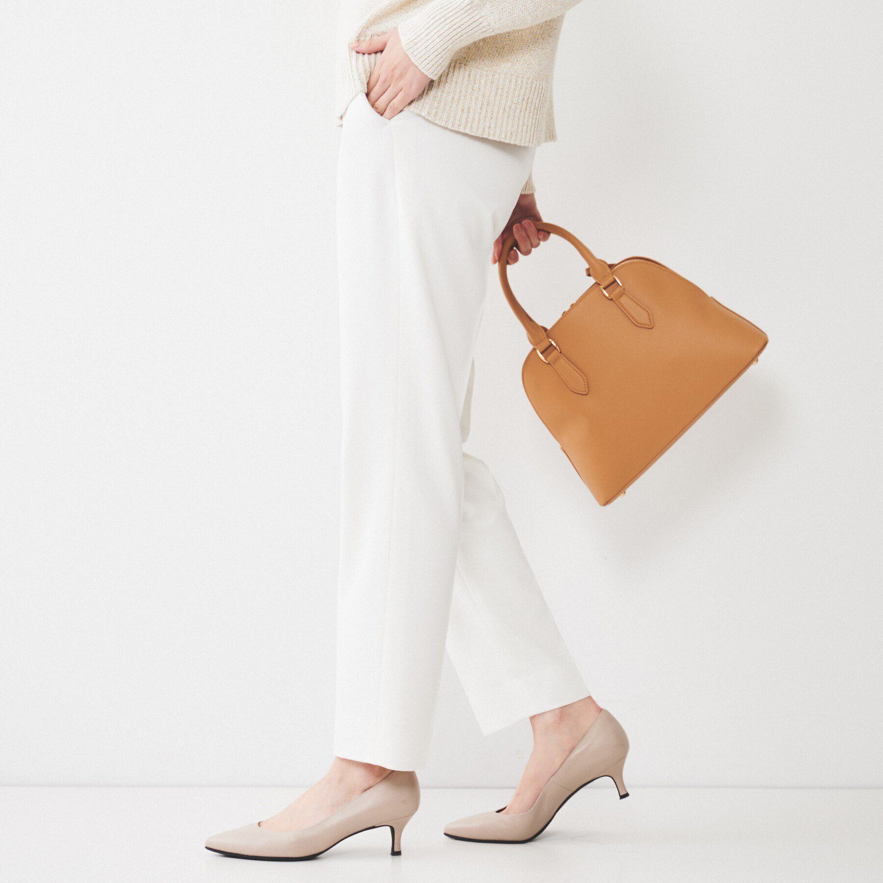 UNTITLED「【後ろウエストゴム/きれいめ】ストレッチ テーパードパンツ」|その他|