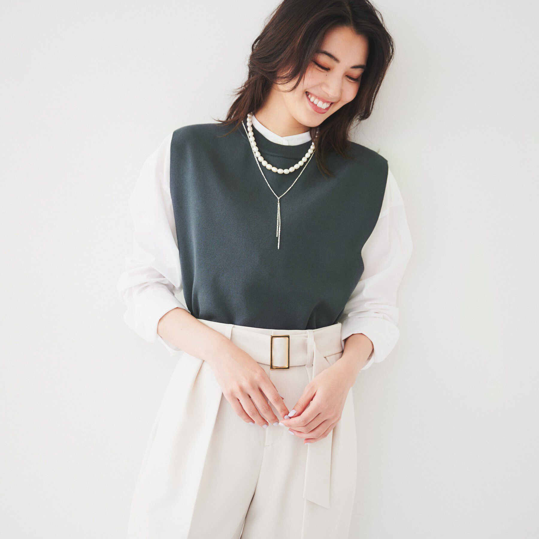 UNTITLED「【アンサンブル可能】ニットベスト」|ニット・セーター|