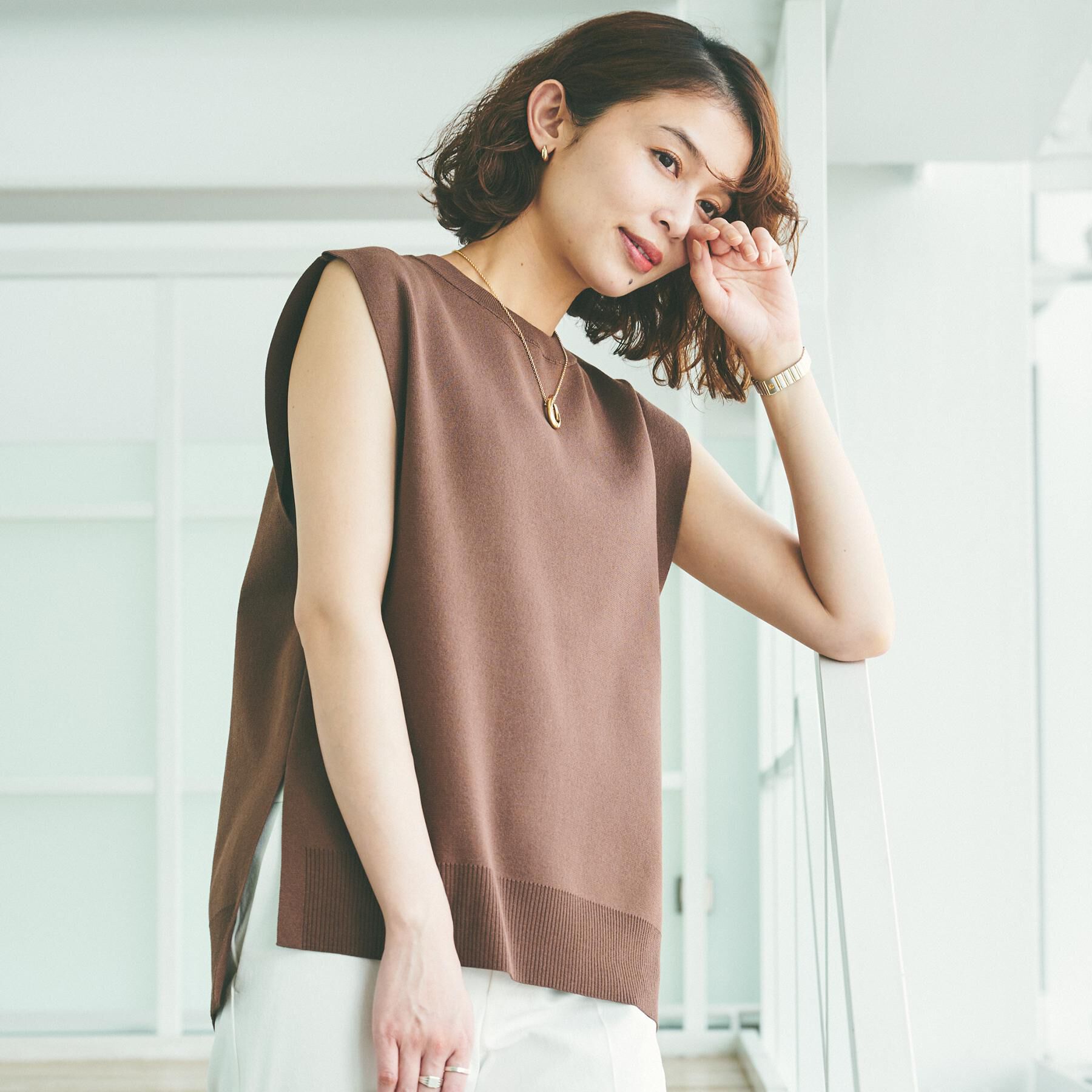 UNTITLED「【アンサンブル可能】ニットベスト」|ニット・セーター|