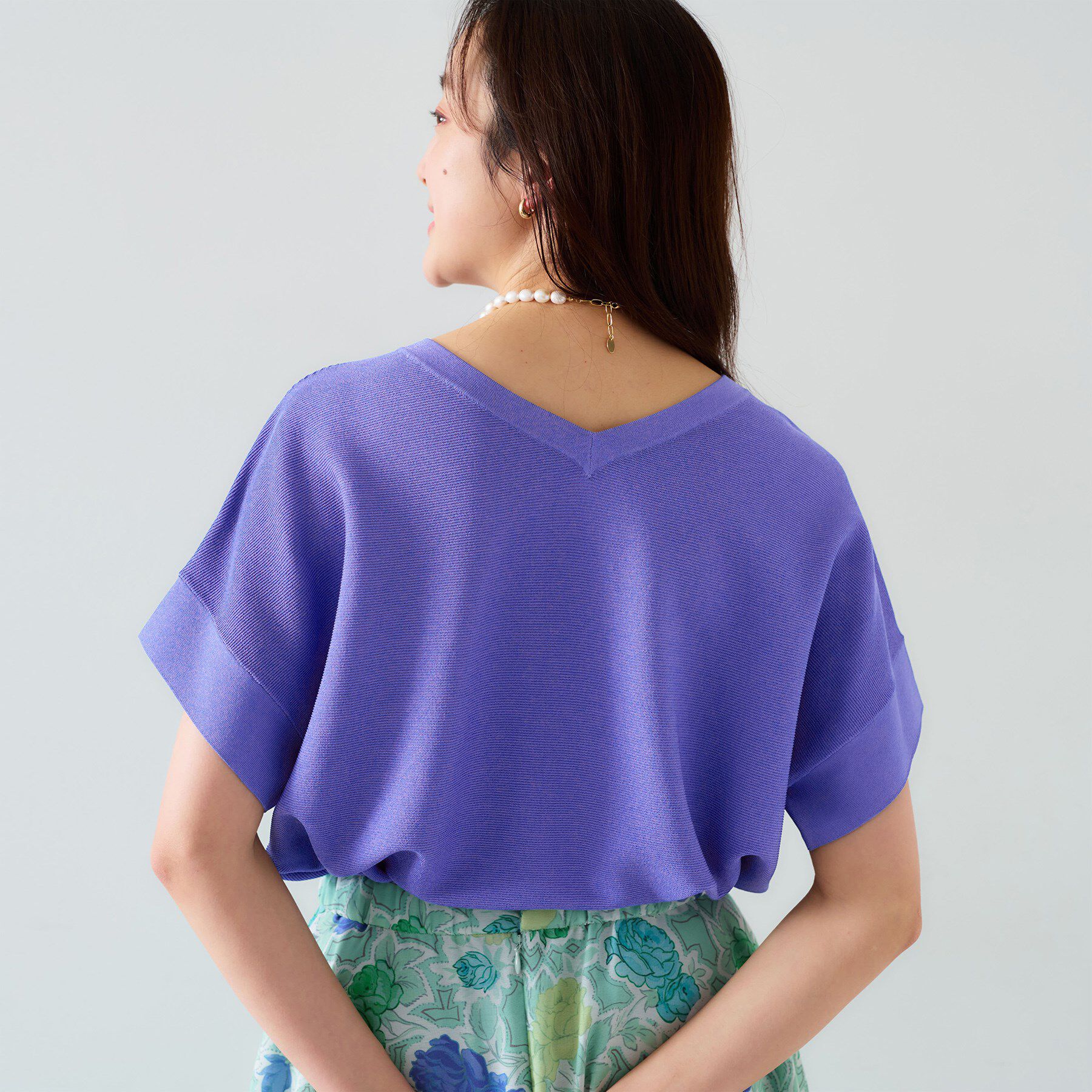 UNTITLED「【12色展開/体型カバー/2way】バウンドスリーブニット」|ニット・セーター|