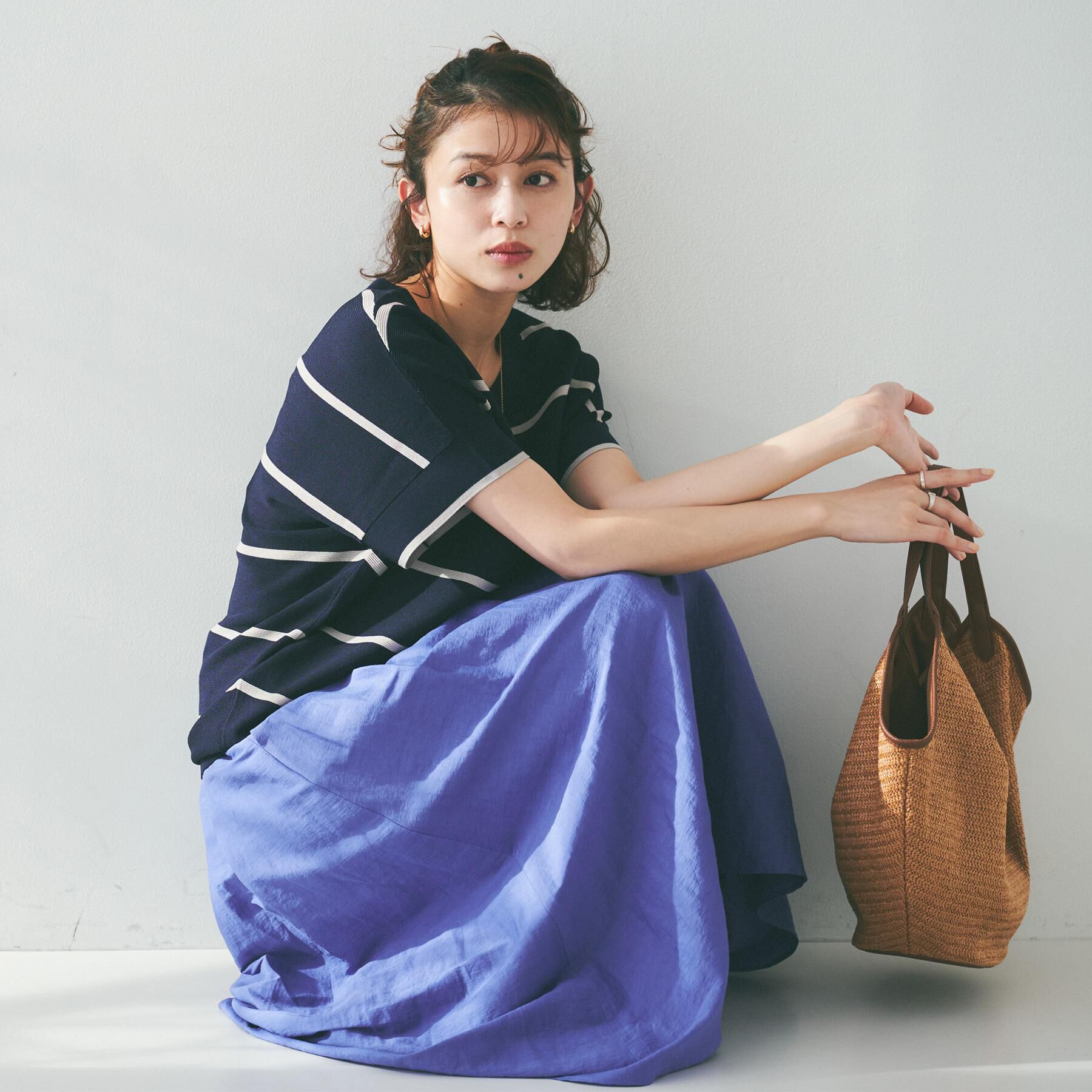 UNTITLED「【12色展開/体型カバー/2way】バウンドスリーブニット」|ニット・セーター|