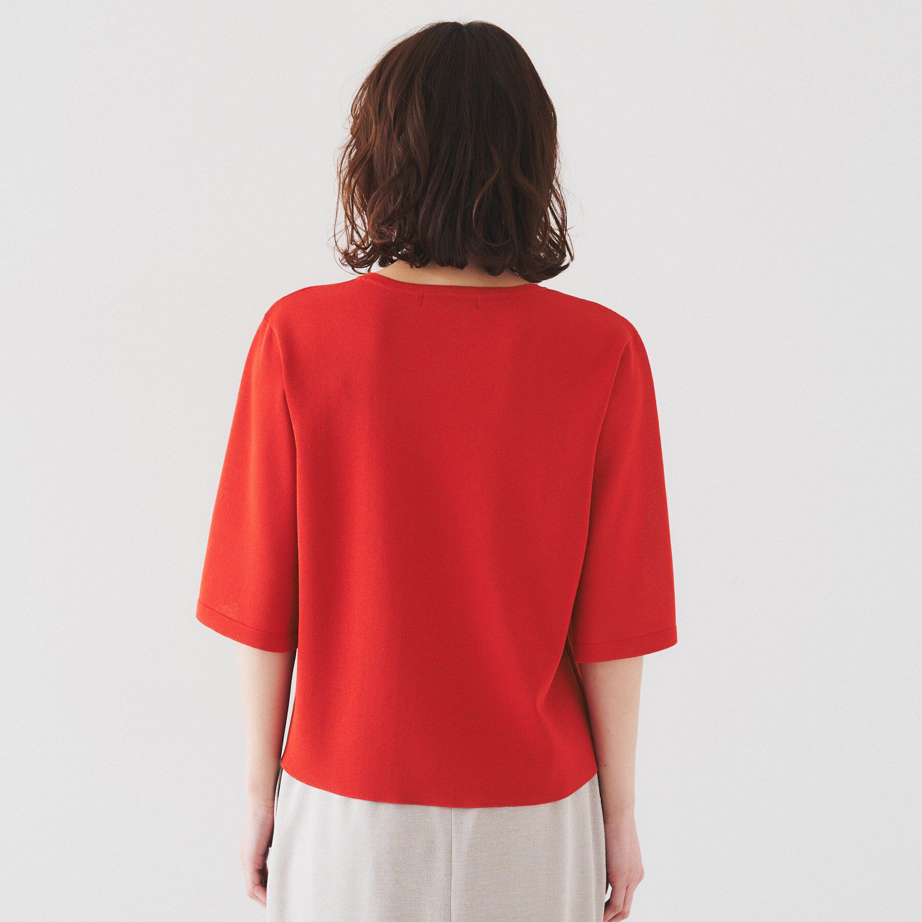 UNTITLED「【清涼感/二の腕カバー】シアープルオーバーニット」|ニット・セーター|