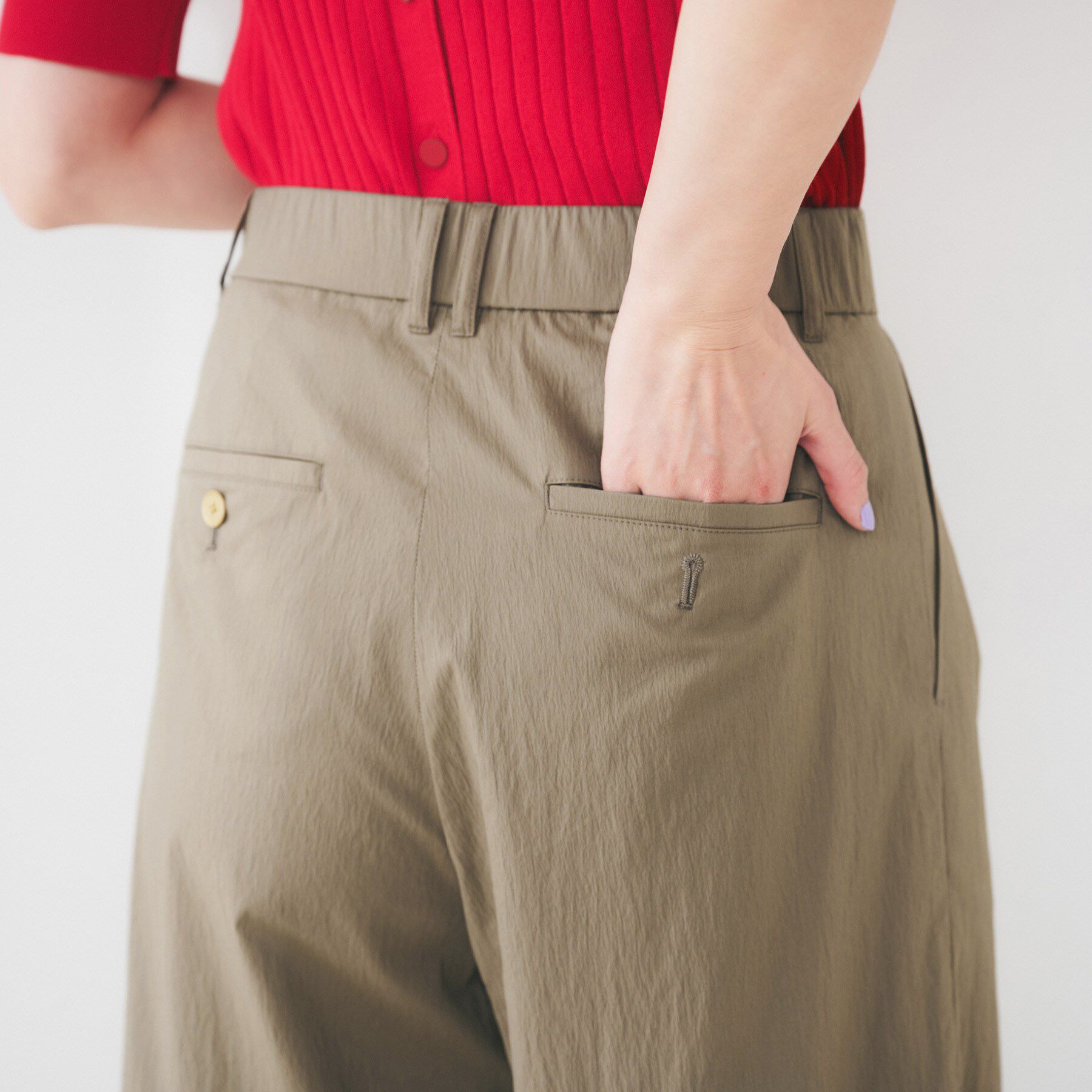 UNTITLED「【後ろウエストゴム/洗える】2タックワイドパンツ」|その他|