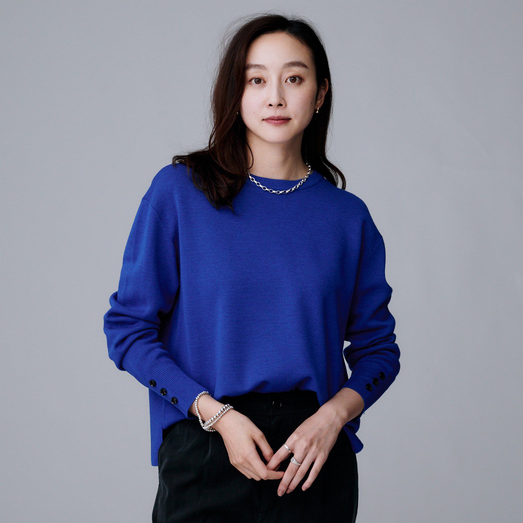 UNTITLED「【アンサンブル可/洗える】ウールミラノリブニット」|ニット・セーター|