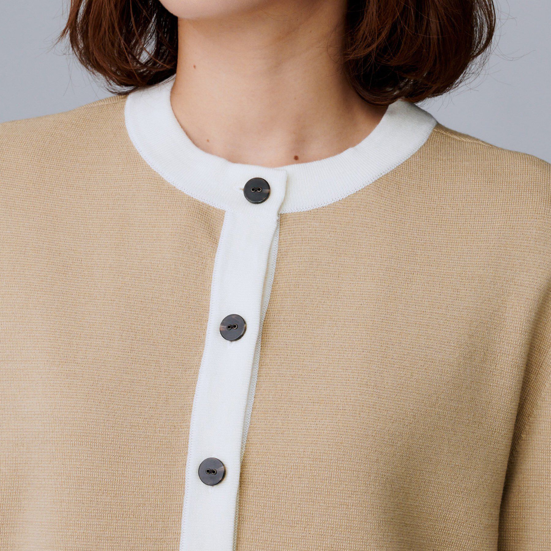 UNTITLED「【アンサンブル可/ジャケット風】ウールミラノリブカーディガン」|カーディガン|