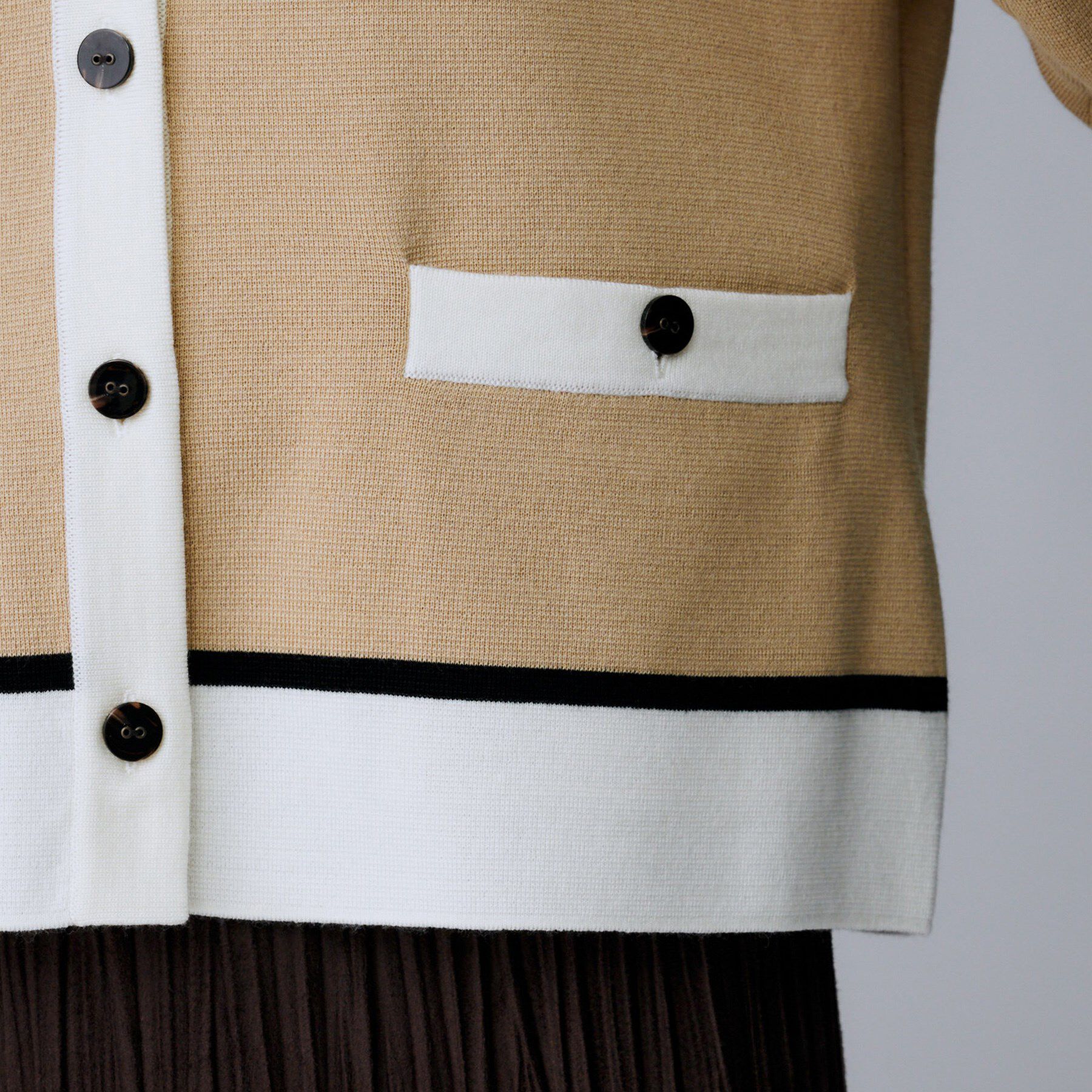 UNTITLED「【アンサンブル可/ジャケット風】ウールミラノリブカーディガン」|カーディガン|