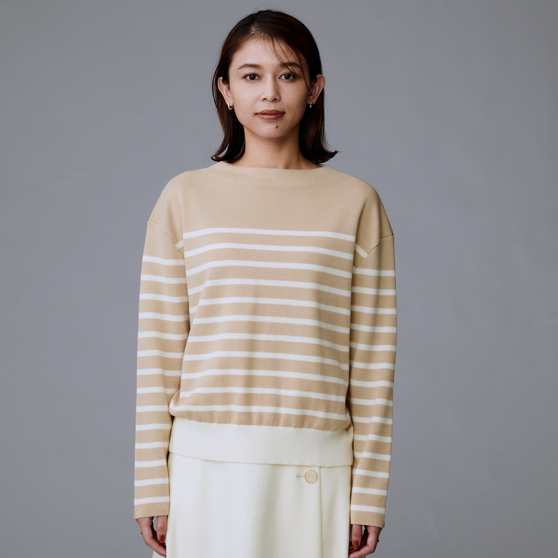 UNTITLED「【洗える】モックネックミラノリブニット」|ニット・セーター|