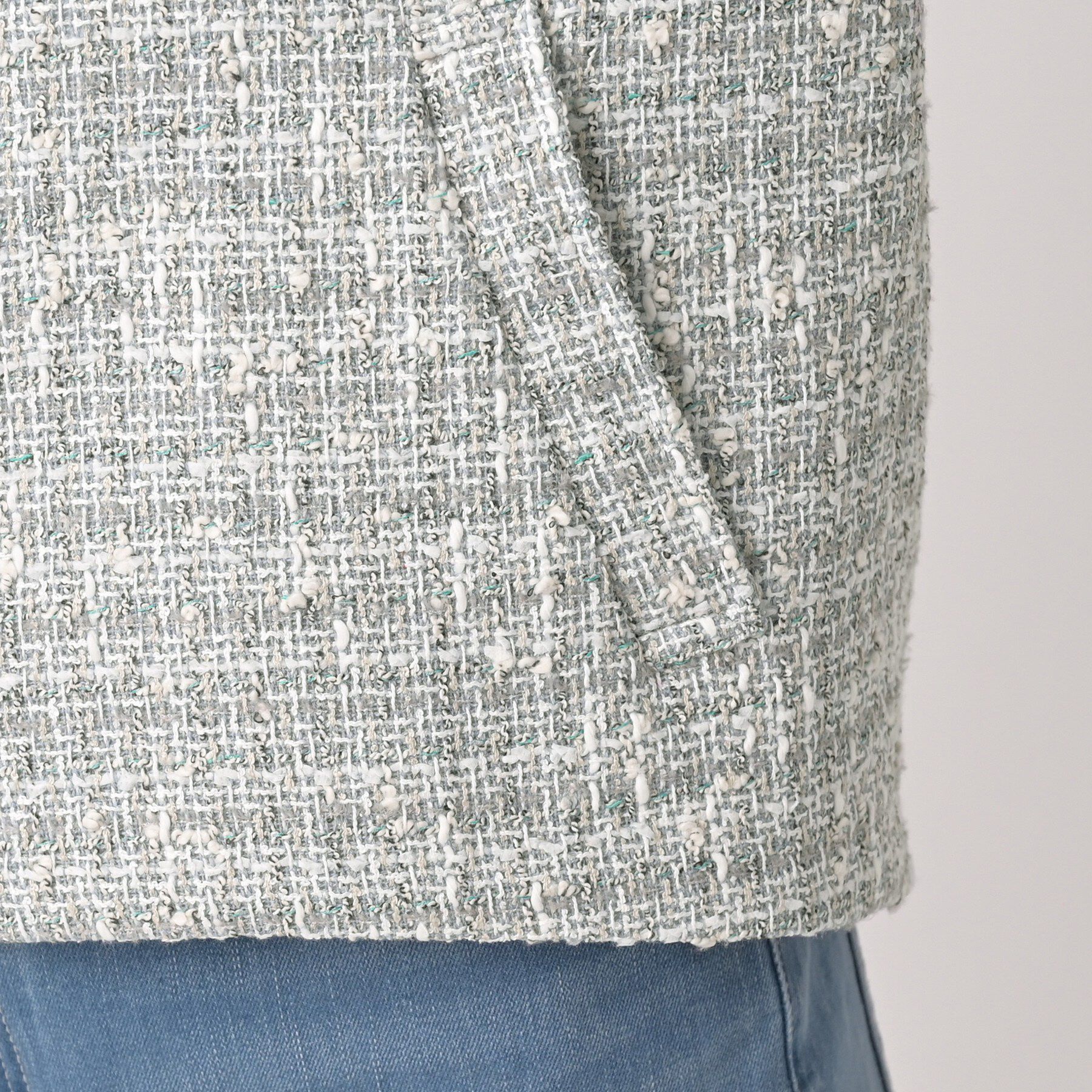 UNTITLED「【きれいめカジュアル】ツイードジップジャケット」|ブルゾン・スタジャン|