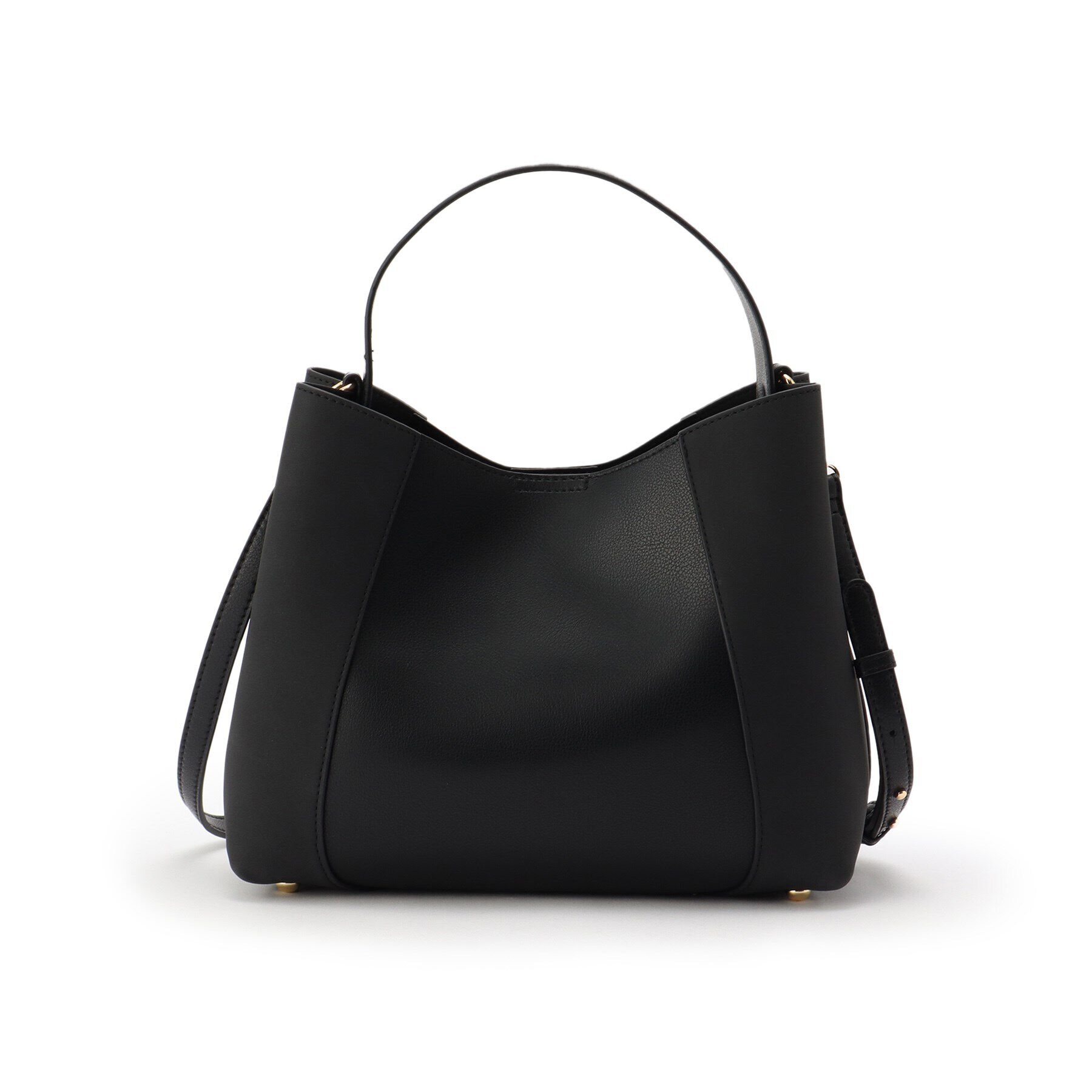 COUP DE CHANCE「【2WAY】フェイクスエードコンビ ワンハンドルバッグ」|ショルダー・メッセンジャー|ブラック(019)