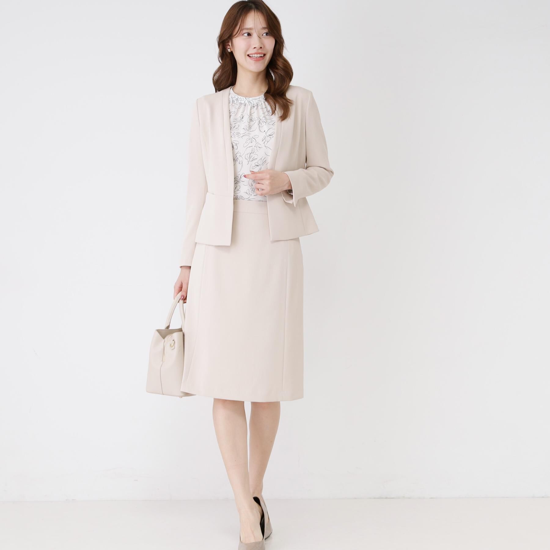 COUP DE CHANCE「【手洗い可／日本製／スーツ可】カラーレスジャケット」|ノーカラージャケット|