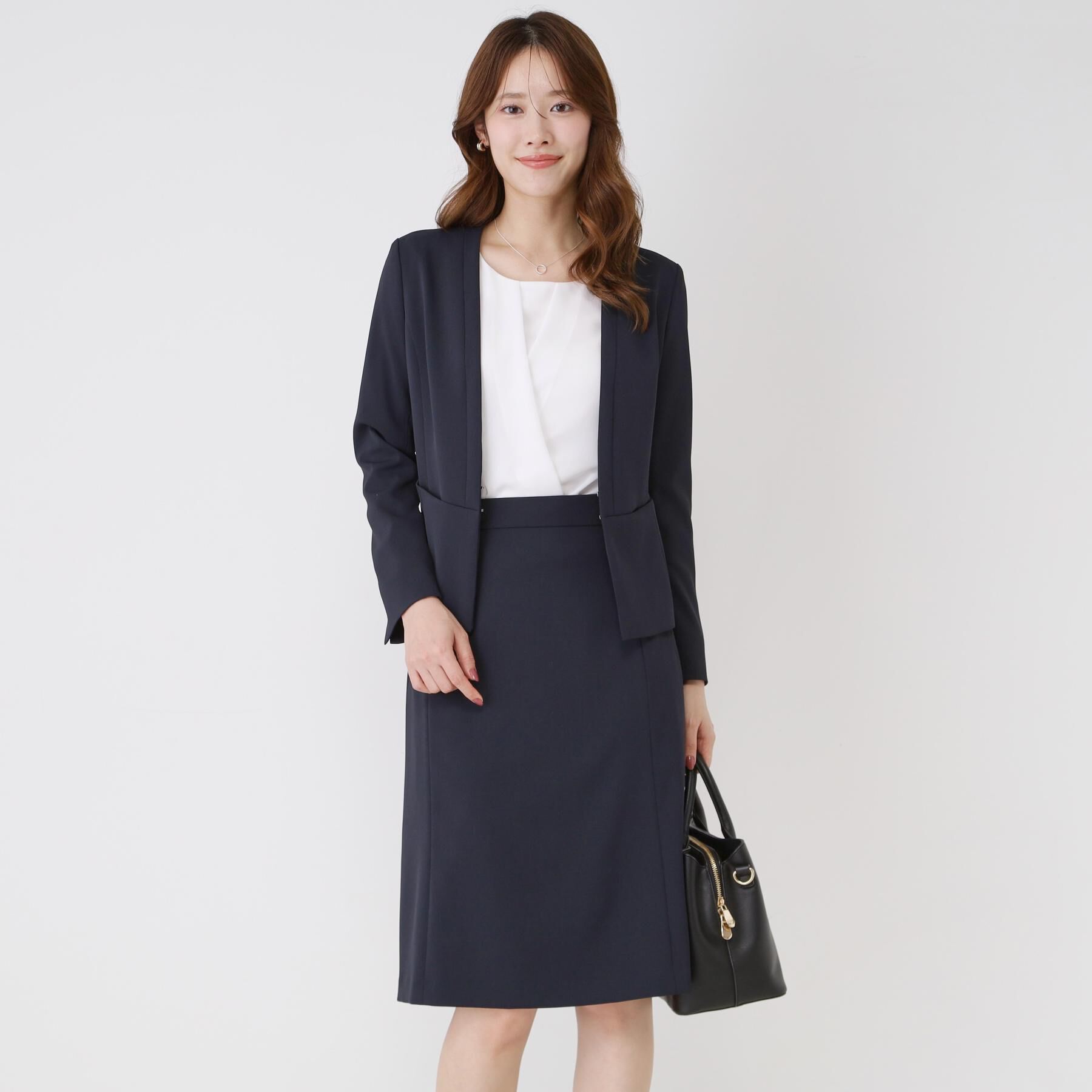 COUP DE CHANCE「【手洗い可／日本製／スーツ可】カラーレスジャケット」|ノーカラージャケット|