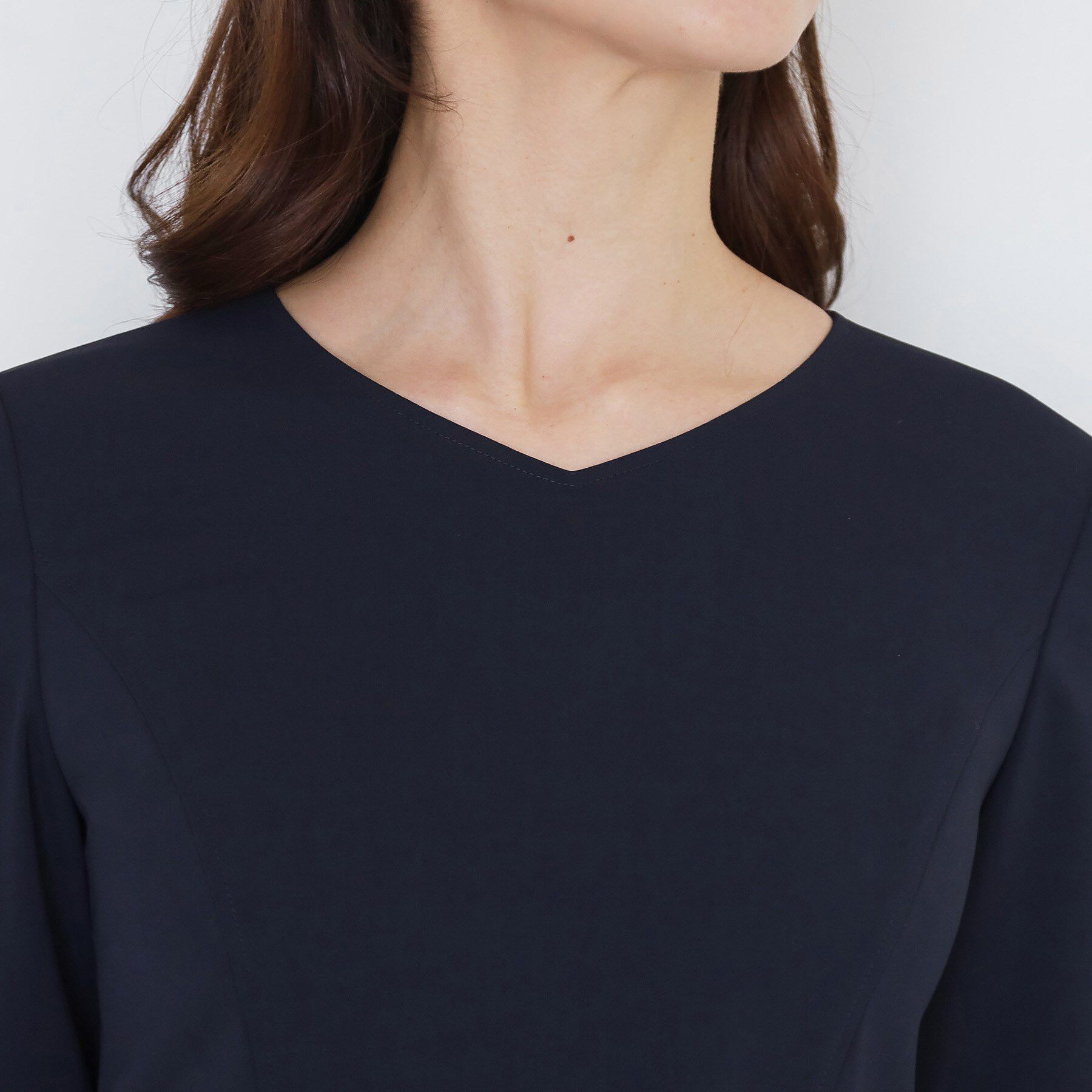 COUP DE CHANCE「【手洗い可／日本製／伸縮性／セットアップ可】共地ベルト付フレアーワンピース」|ワンピース|