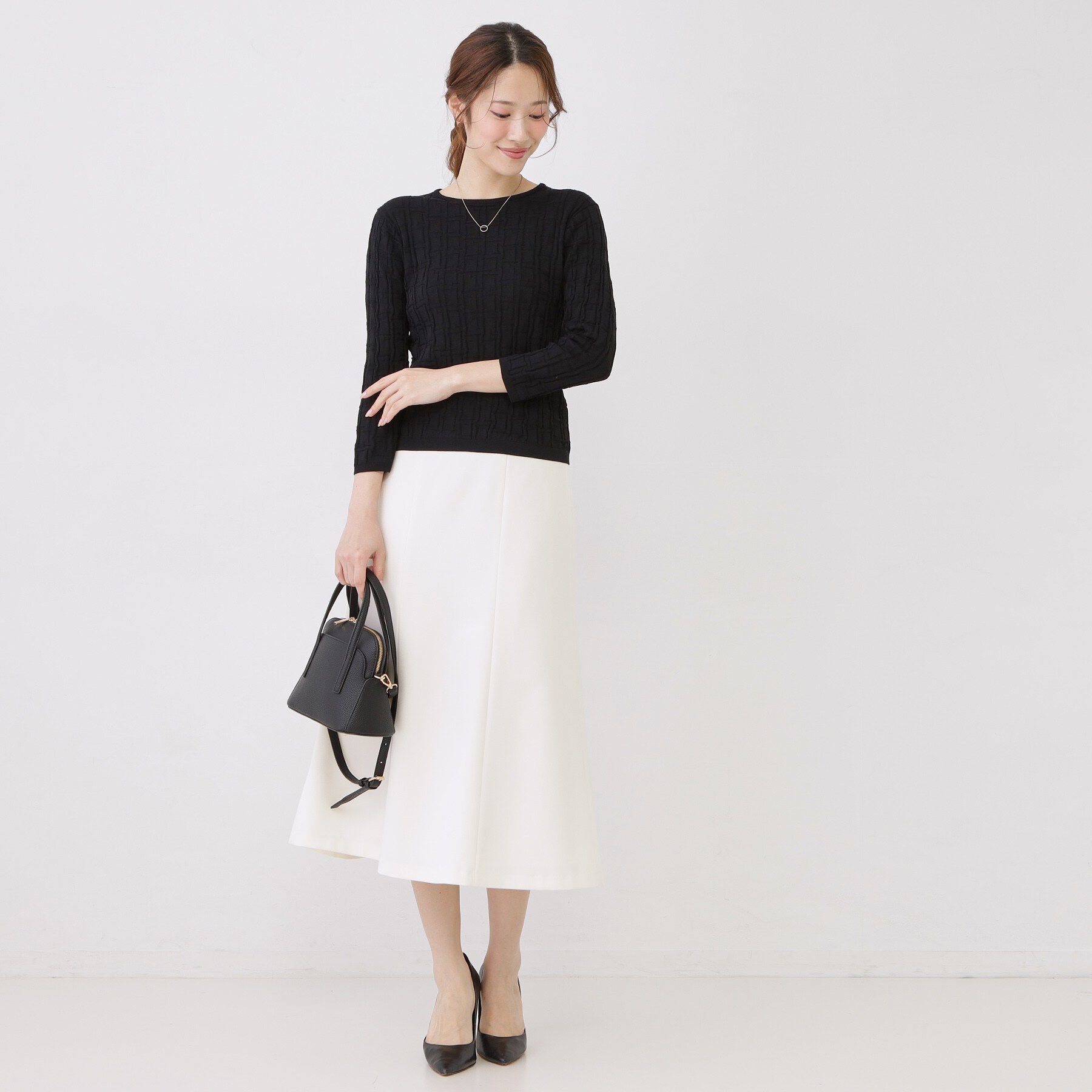 COUP DE CHANCE「【手洗い可/通勤】幾何柄編みニット」|ニット・セーター|