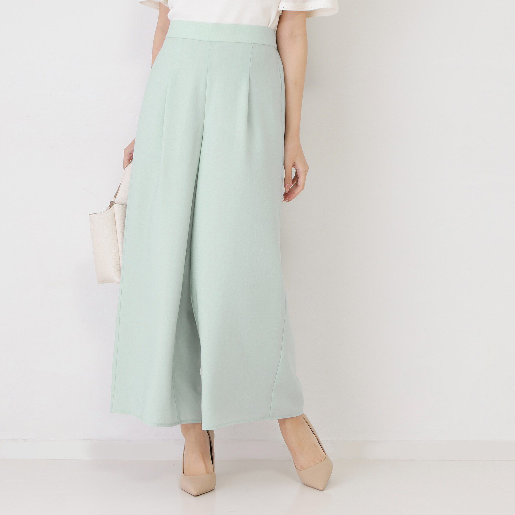 COUP DE CHANCE「【手洗い可／セットアップ可】リラクシーワイドパンツ」|その他|ブルー(091)