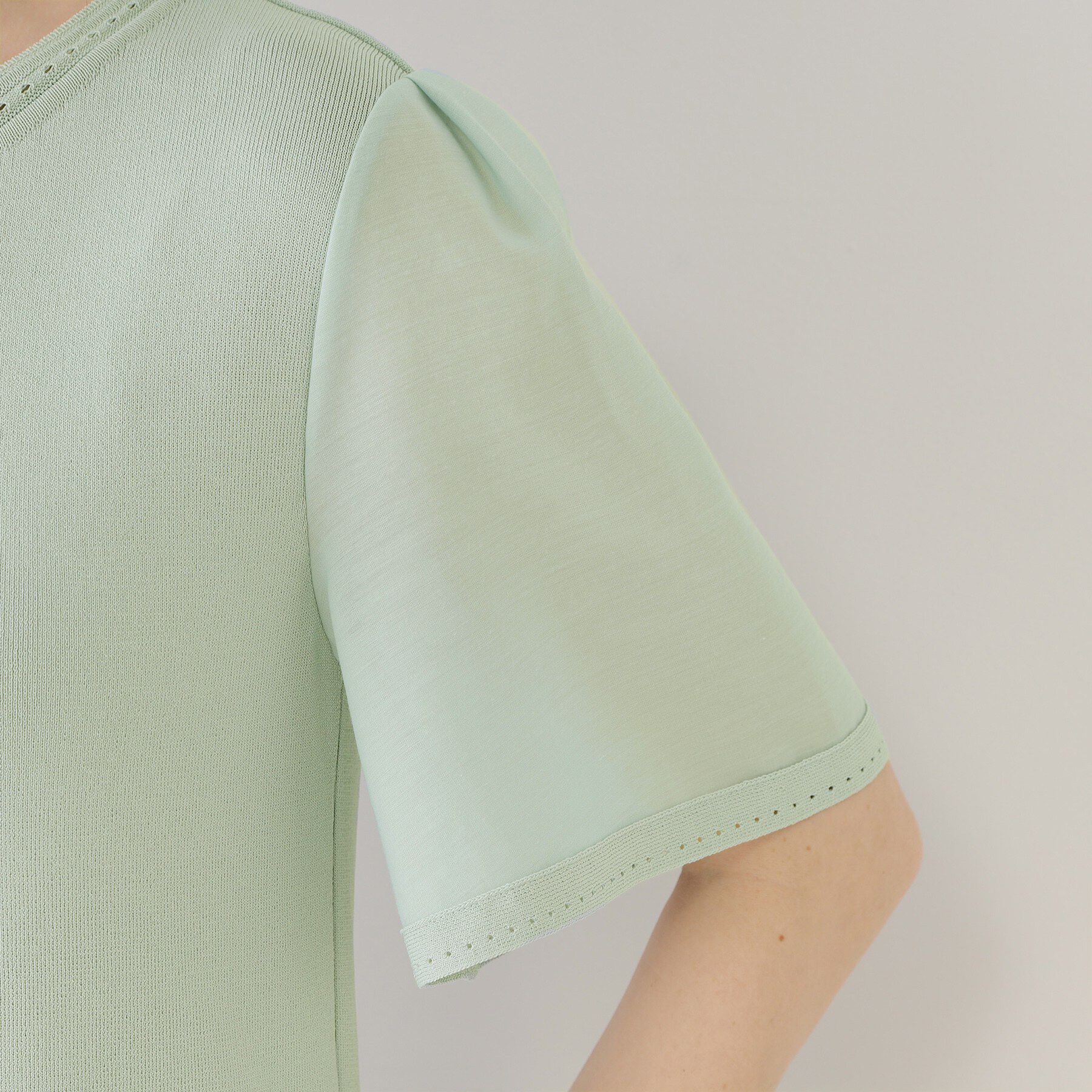 COUP DE CHANCE「【手洗い可／日本製】シアースリーブニット」|ニット・セーター|