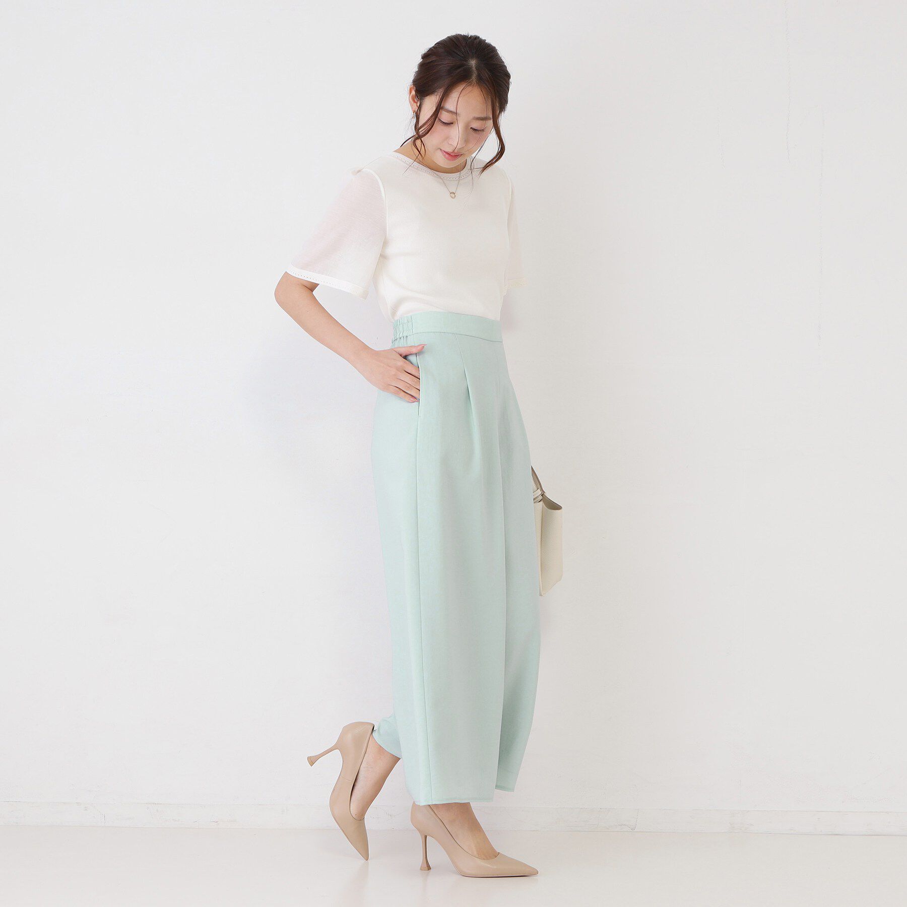 COUP DE CHANCE「【手洗い可／日本製】シアースリーブニット」|ニット・セーター|