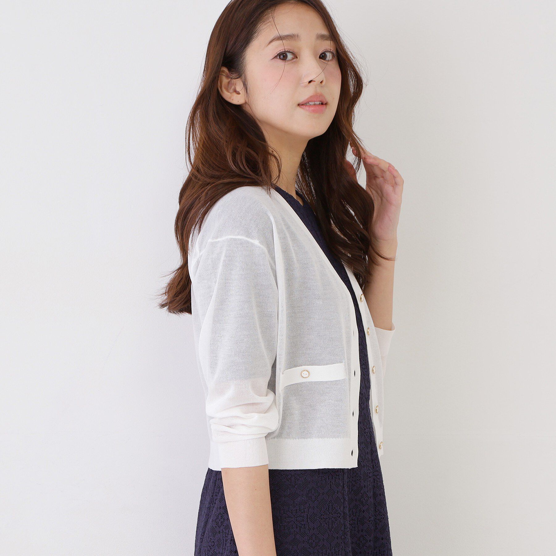 COUP DE CHANCE「【手洗い可】シアーカーディガン」|カーディガン|