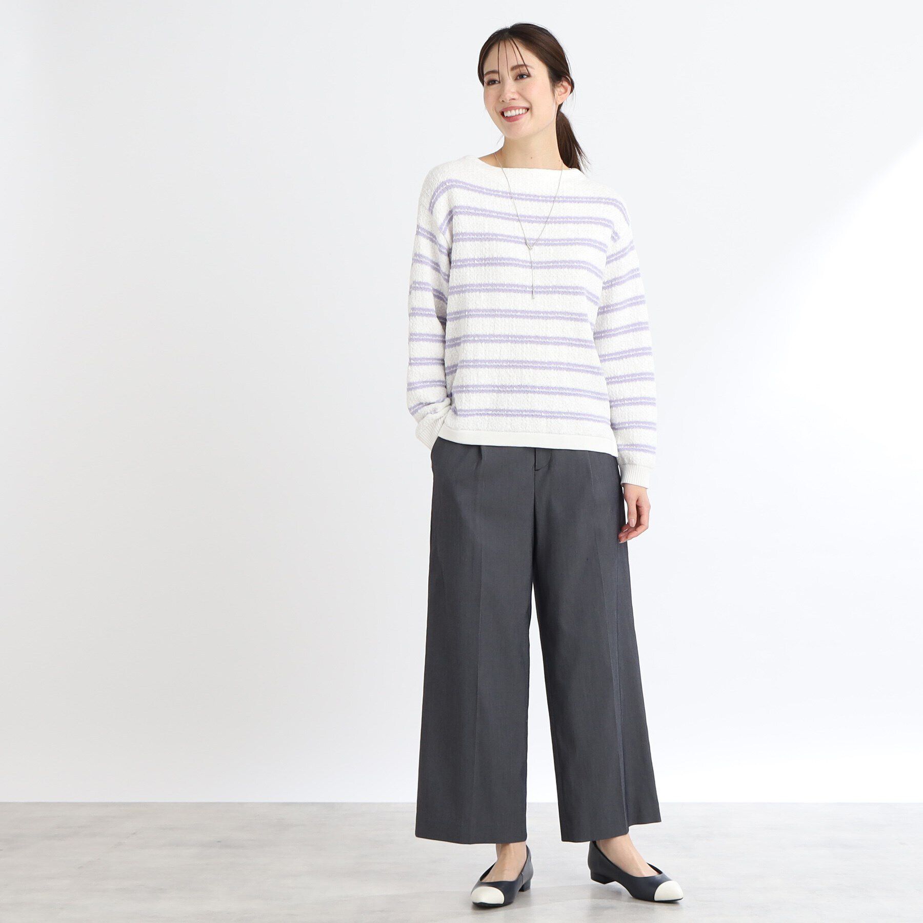 Reflect「ボートネックボーダーニット」|ニット・セーター|