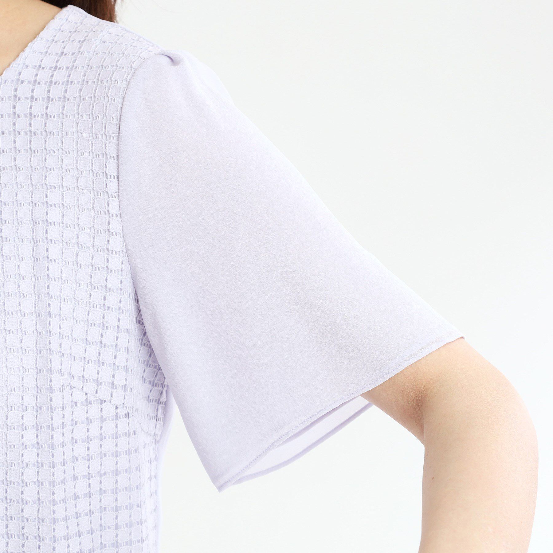 Reflect「【夏SALE／手洗い可】幾何柄レースブラウス」|シャツ・ブラウス|