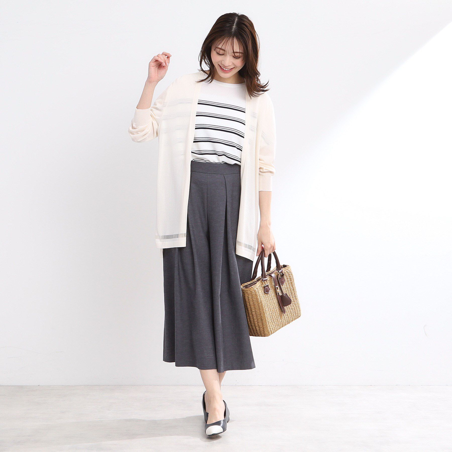 Reflect「【手洗い可】着流しカーディガン」|カーディガン|