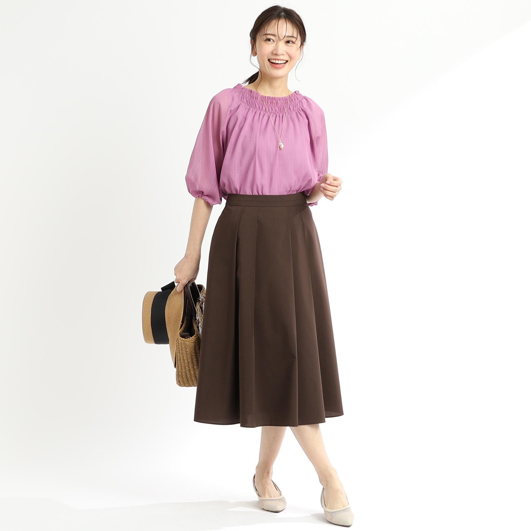 Reflect「【洗える】シャーリングデザインブラウス」|シャツ・ブラウス|