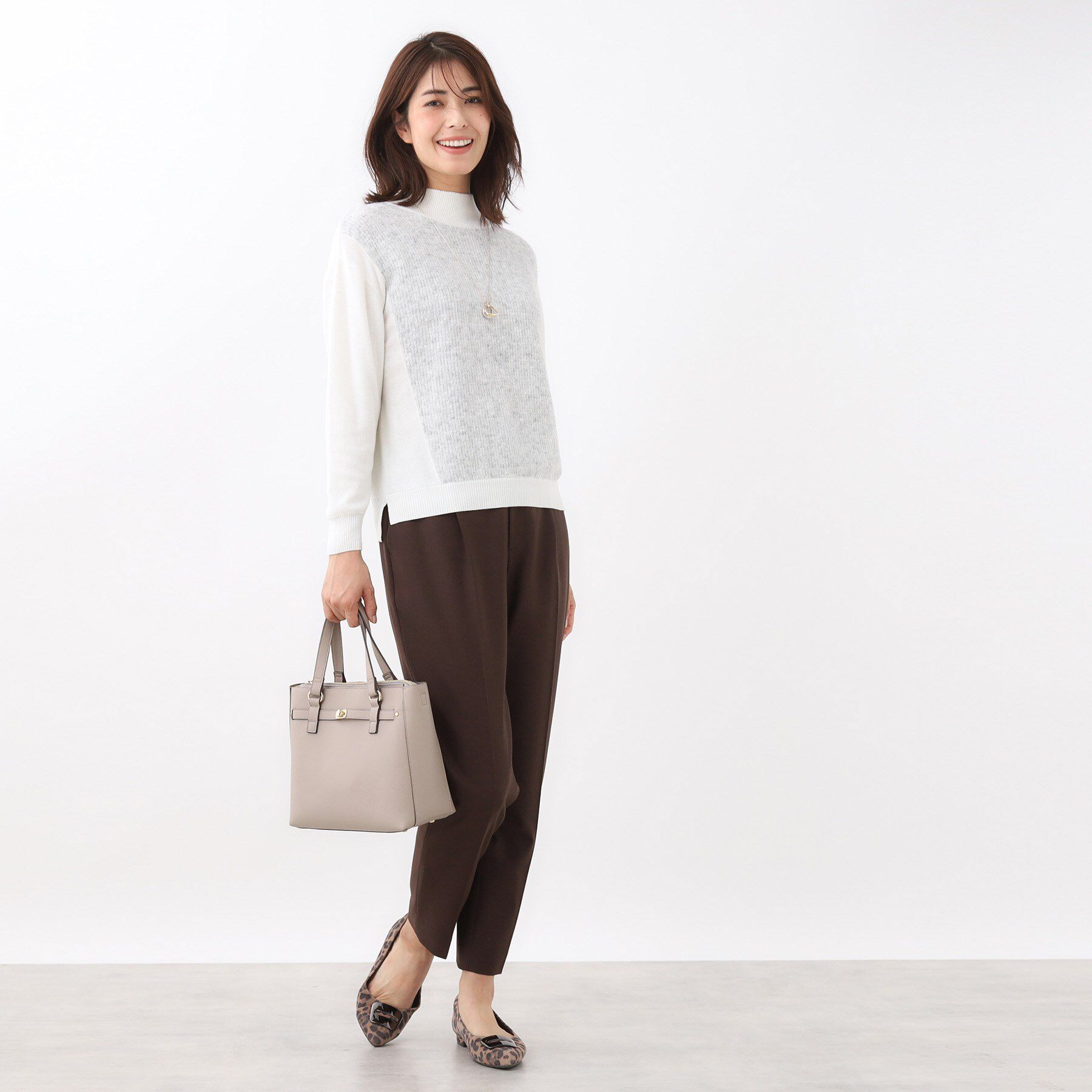 Reflect「アーガイル柄ハイネックニット」|ニット・セーター|