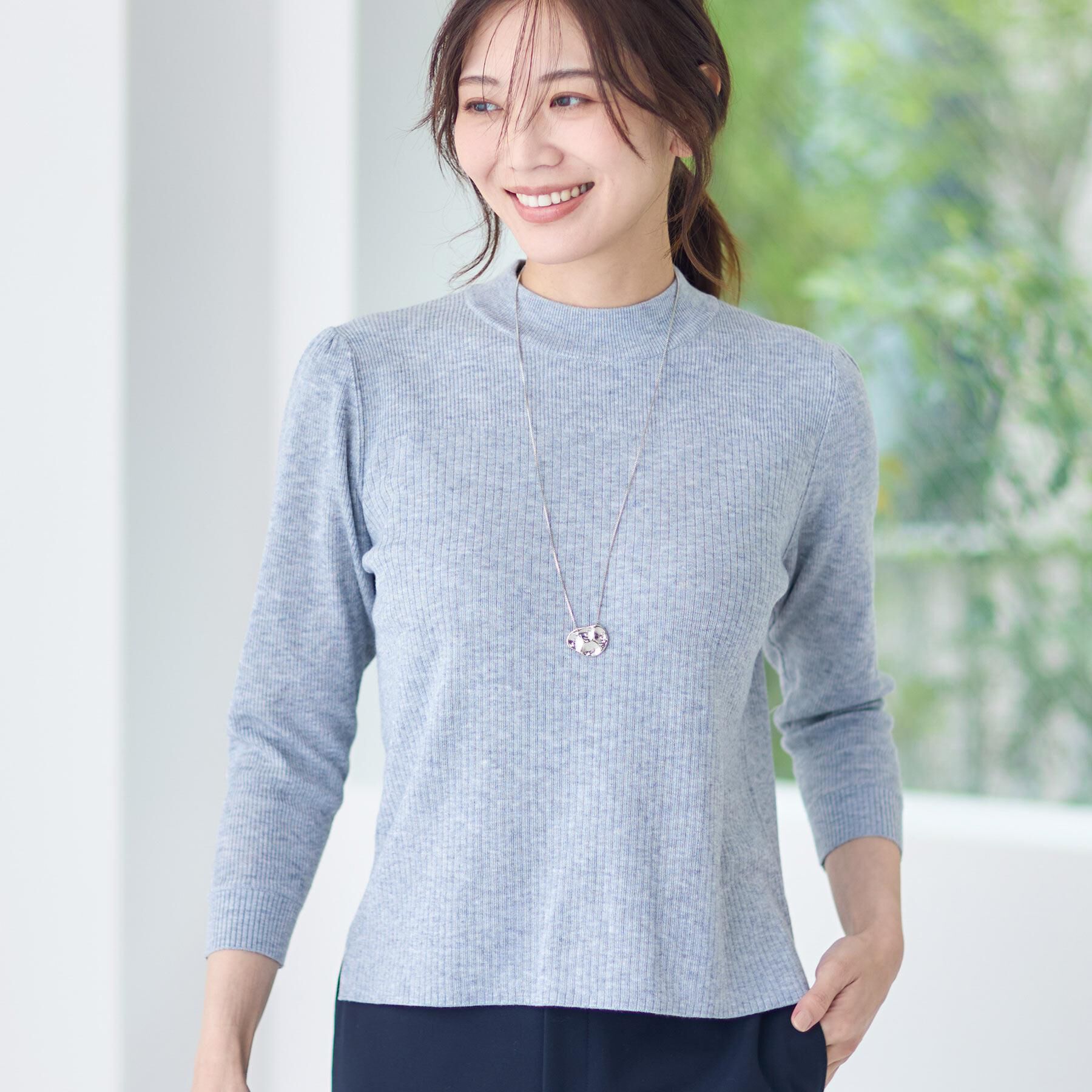 Reflect「【選べる5色／アンサンブル可】プチハイネックリブニット」|ニット・セーター|