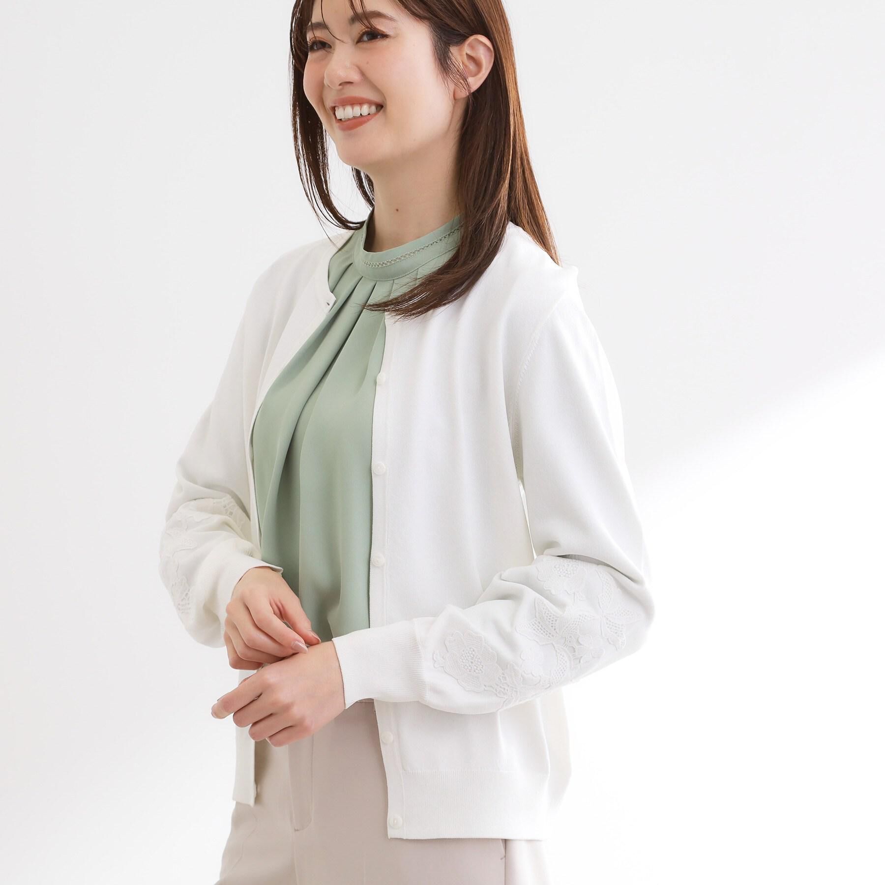 Reflect「レースデザインスリーブカーディガン」|カーディガン|