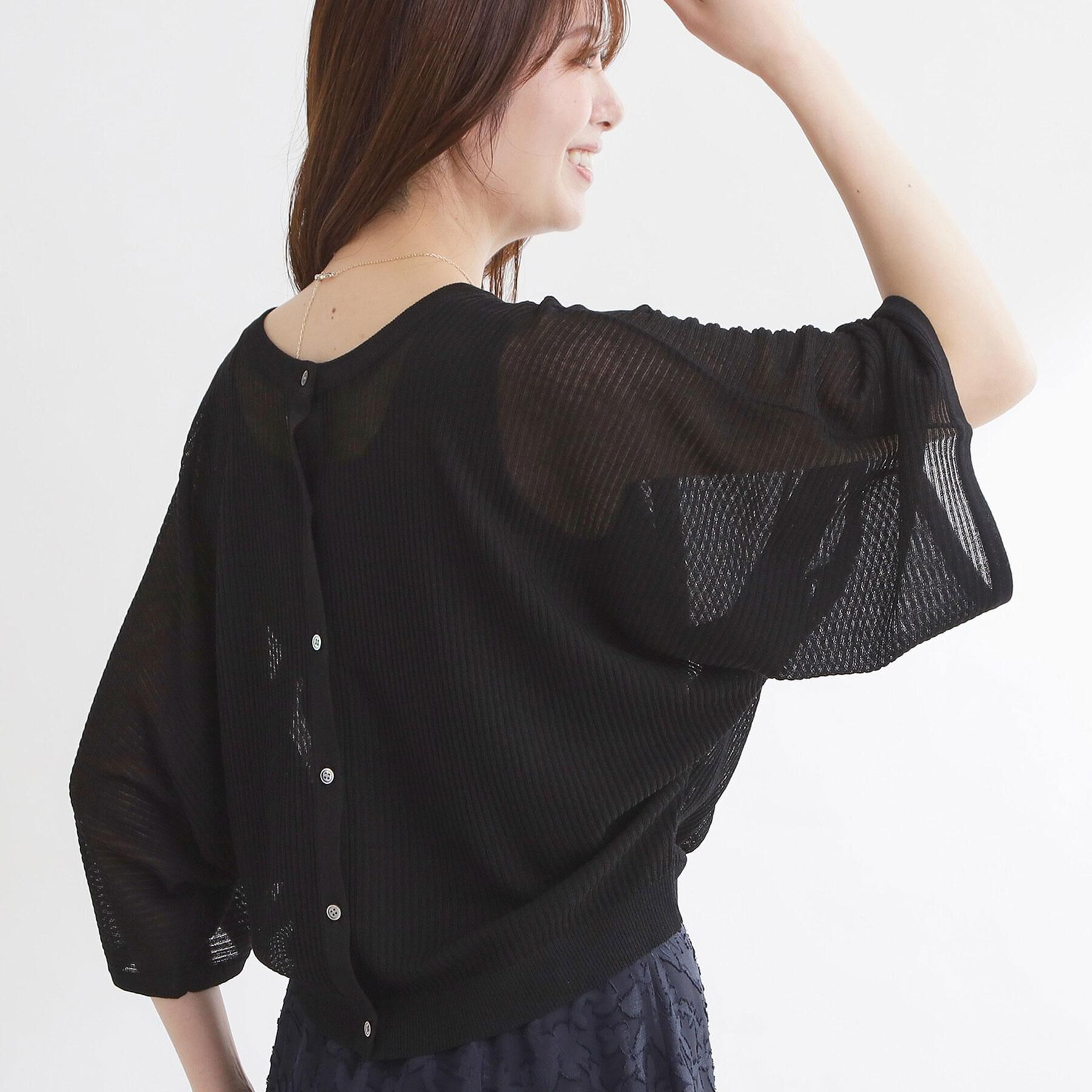 Reflect「【前後2WAY】リラクシーニットトップス」|ニット・セーター|ブラック(019)