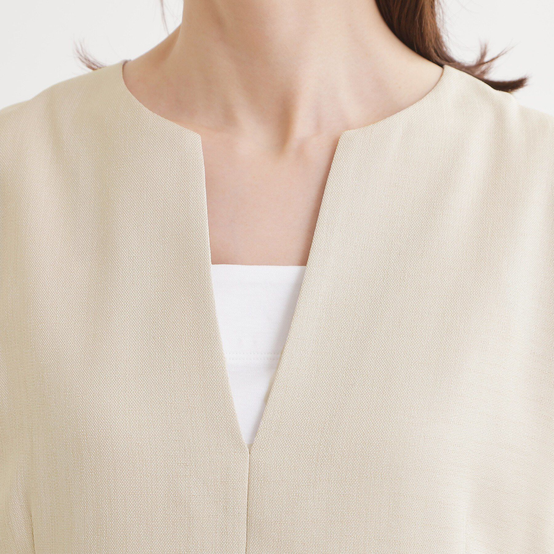 Reflect「【セットアップ可】リネンライクプルオーバージレ」|ベスト・ジレ|