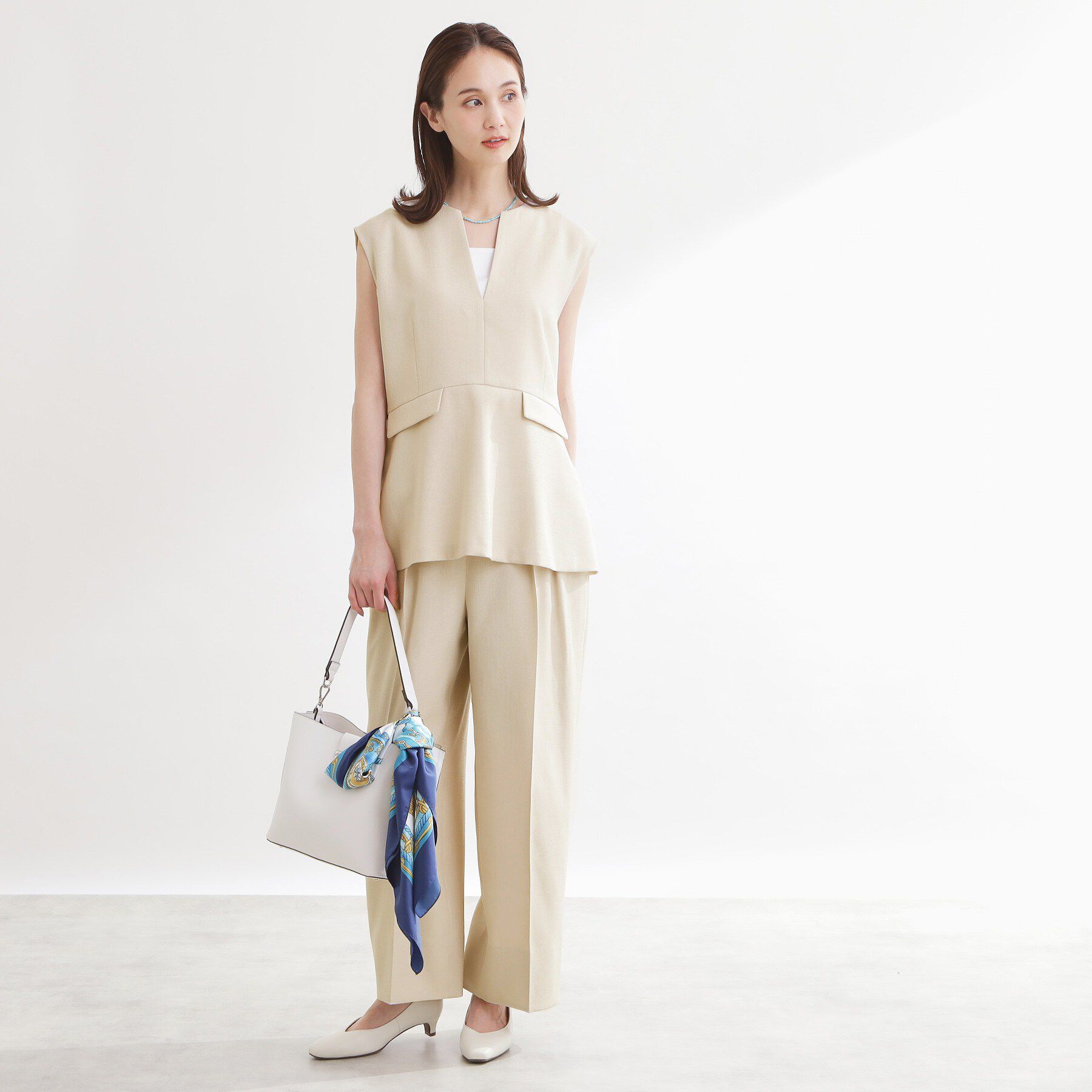 Reflect「【セットアップ可】リネンライクプルオーバージレ」|ベスト・ジレ|