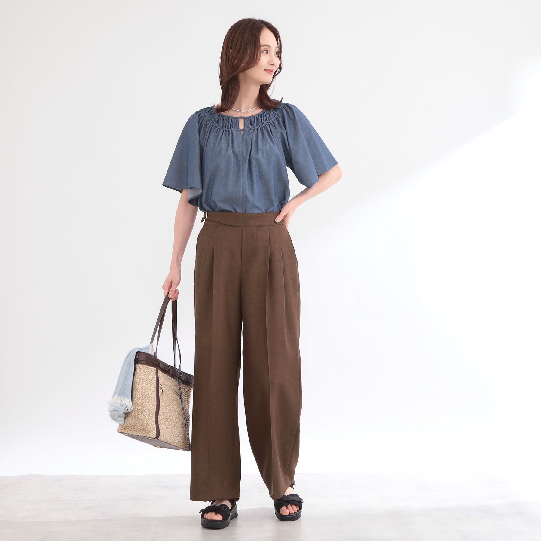 Reflect「グルカ風ベルトデザインワイドパンツ」|その他|