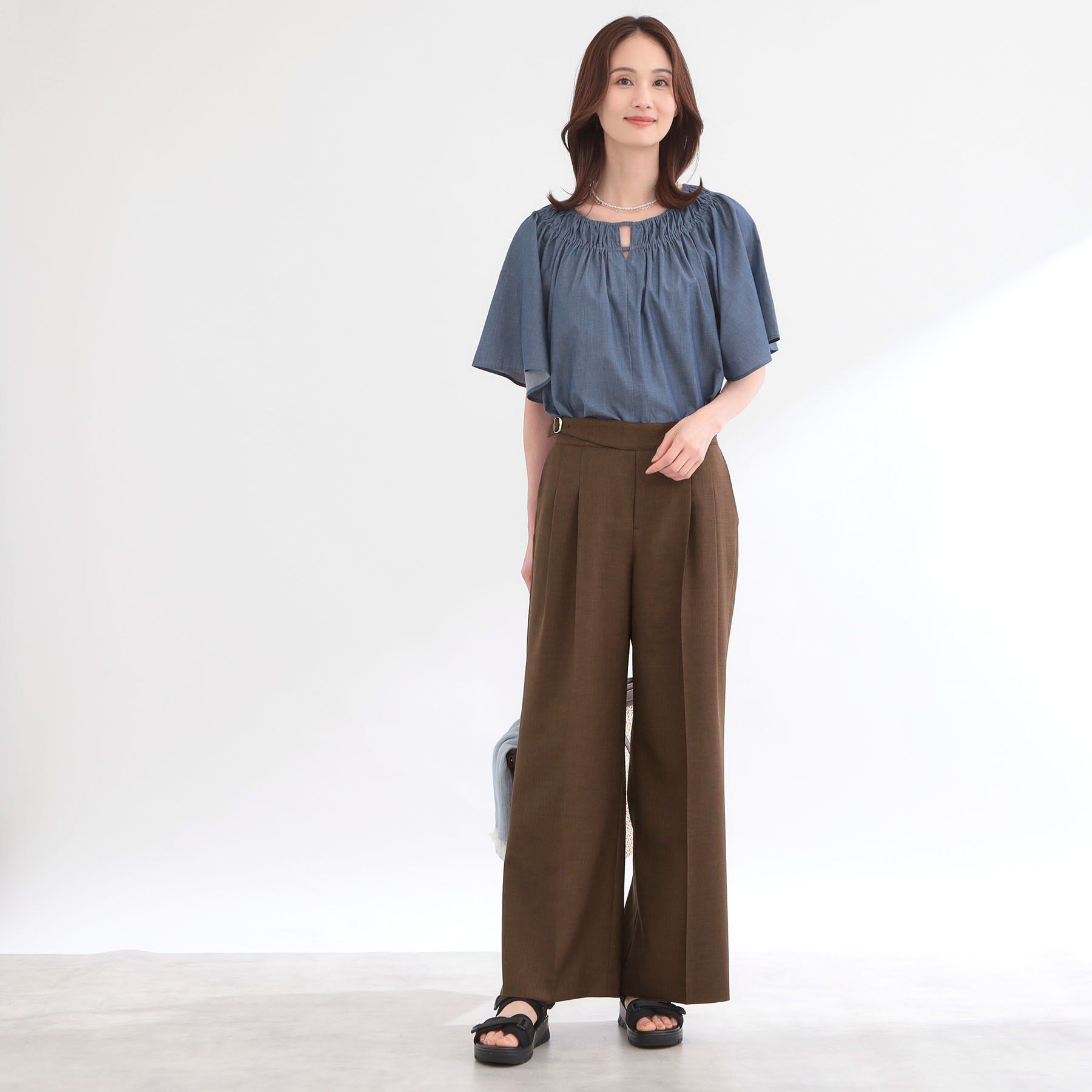 Reflect「グルカ風ベルトデザインワイドパンツ」|その他|