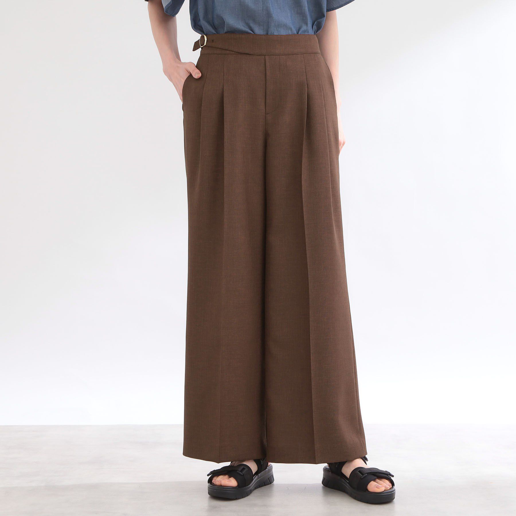 Reflect「グルカ風ベルトデザインワイドパンツ」|その他|