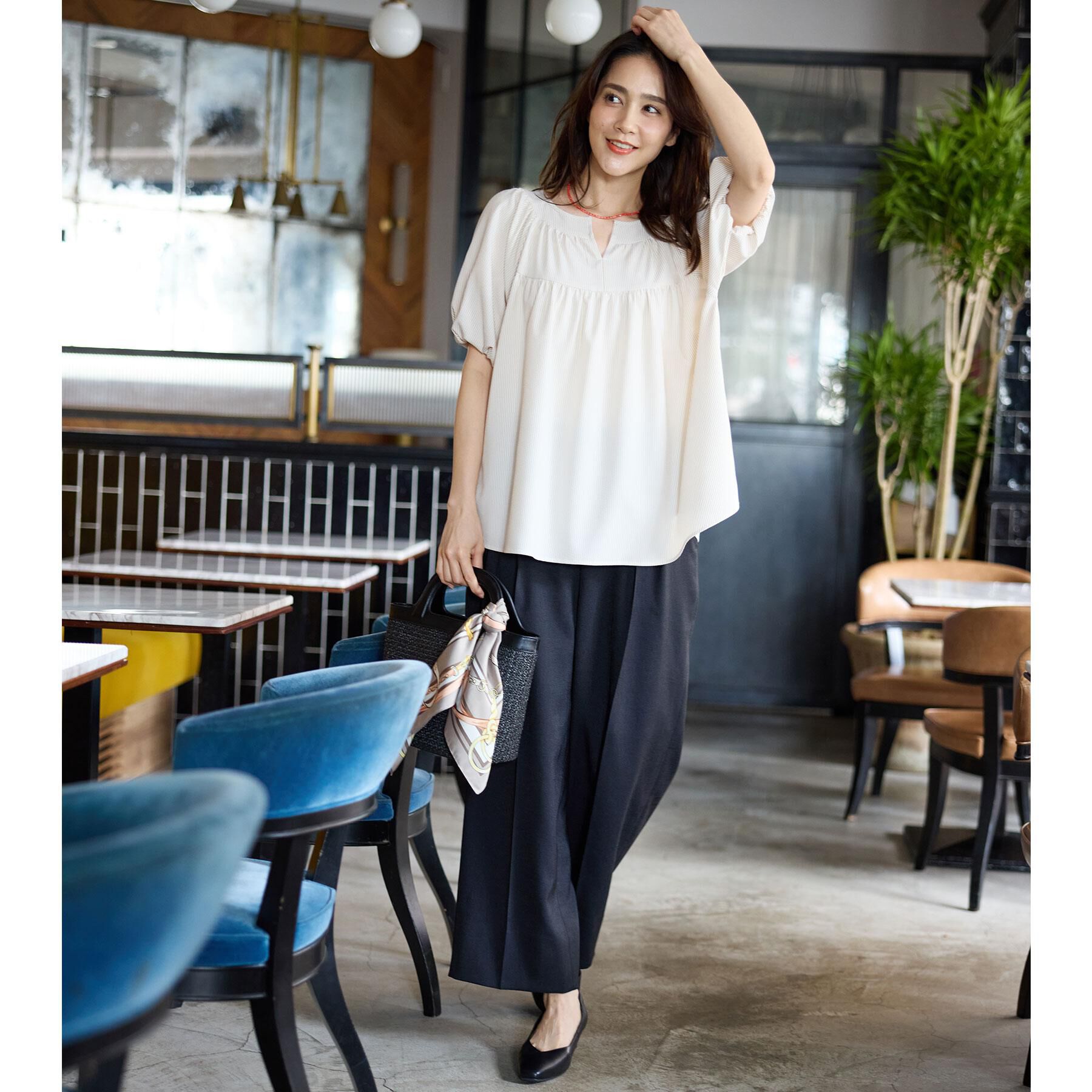 Reflect「ギャザーデザインブラウス」|シャツ・ブラウス|