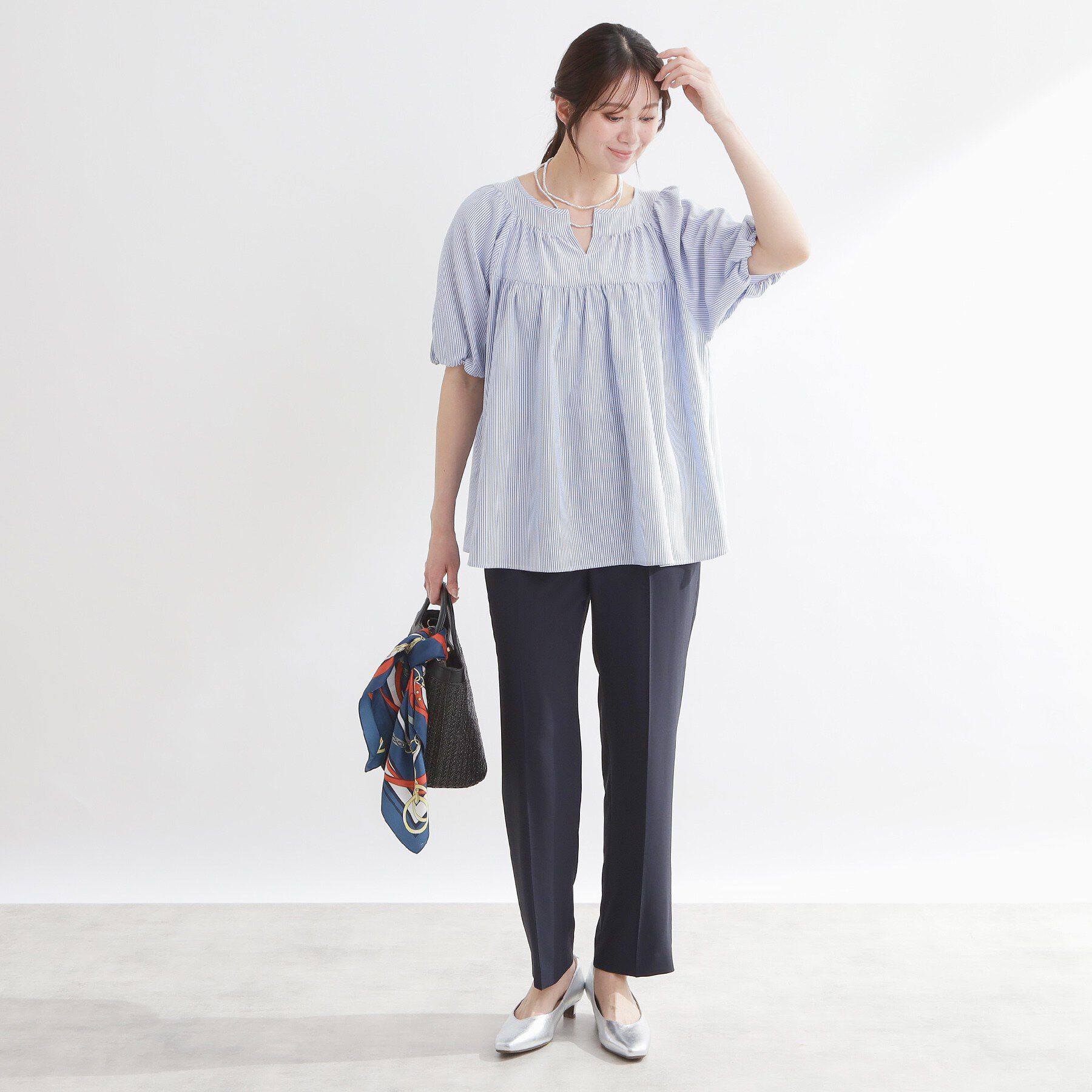 Reflect「ギャザーデザインブラウス」|シャツ・ブラウス|