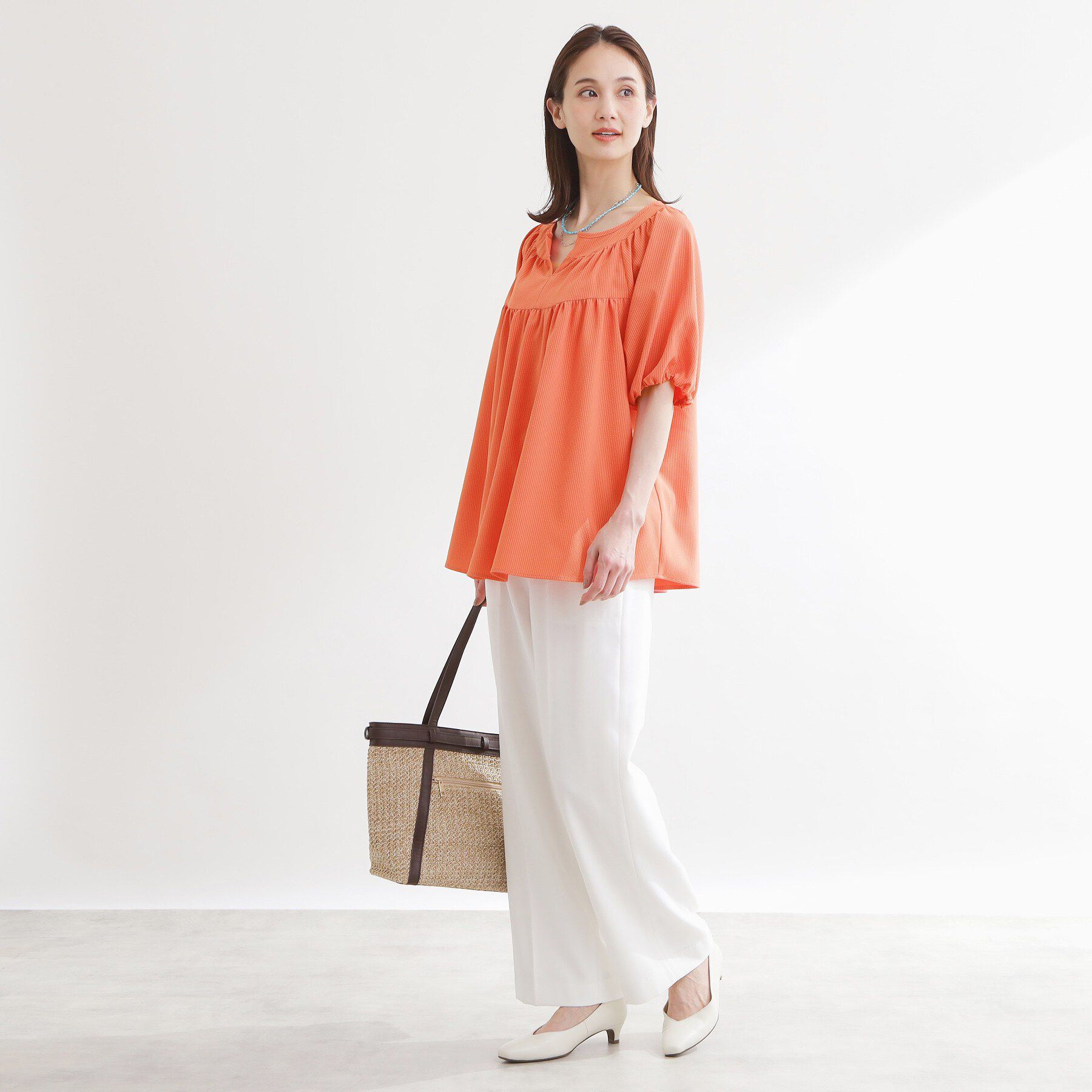 Reflect「ギャザーデザインブラウス」|シャツ・ブラウス|