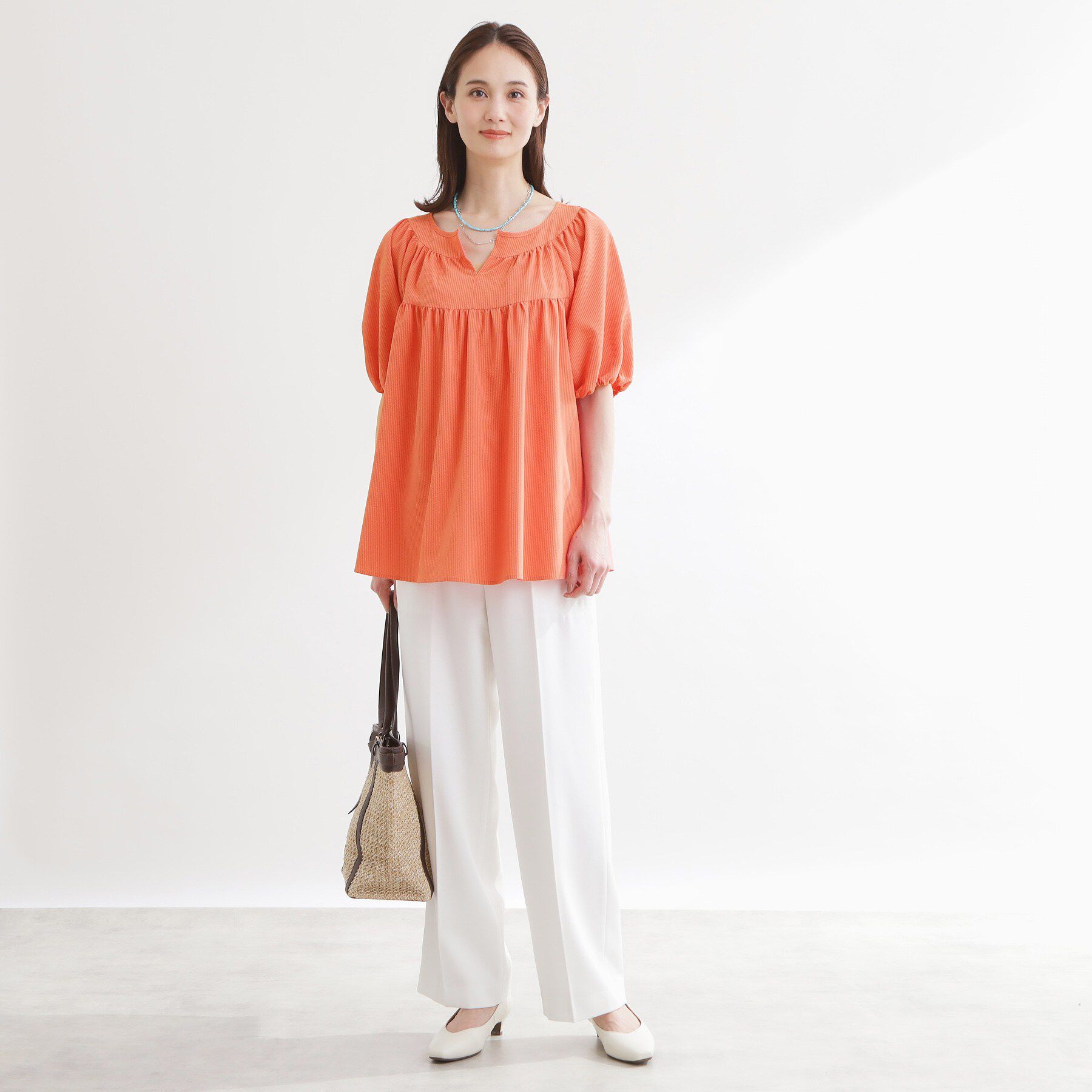 Reflect「ギャザーデザインブラウス」|シャツ・ブラウス|