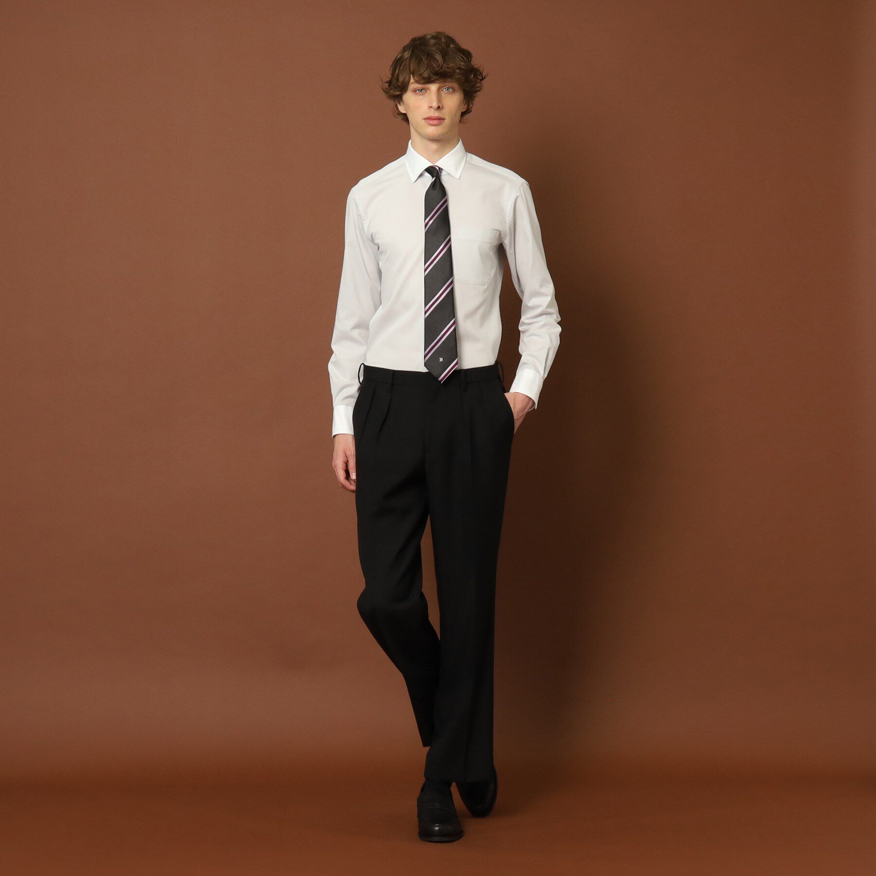 DRESSTERIOR「ワイドカラー クレリックシャツ」|シャツ・ブラウス|