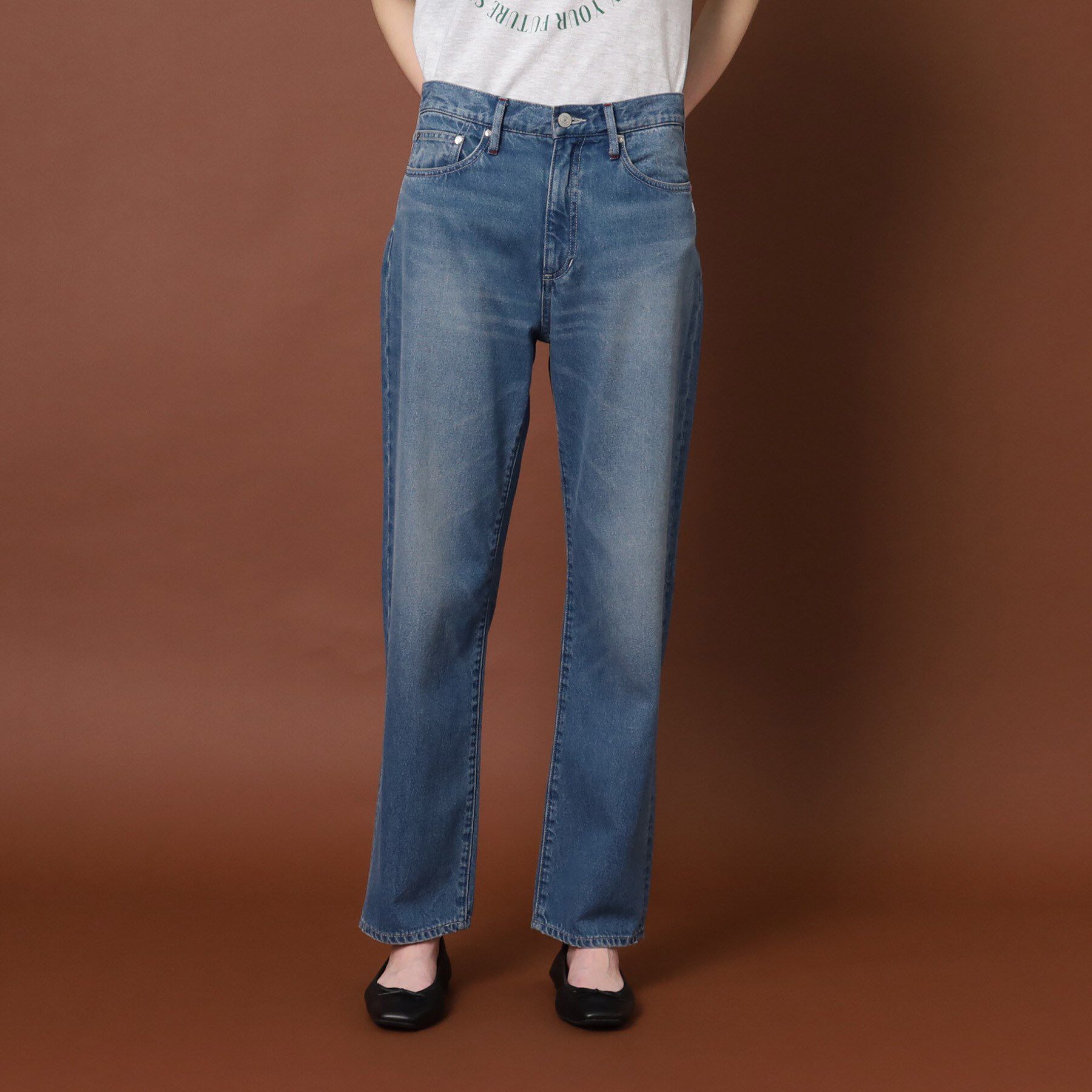 DRESSTERIOR「【ウォッシャブル】テーパードコンフォートデニム」|デニム|