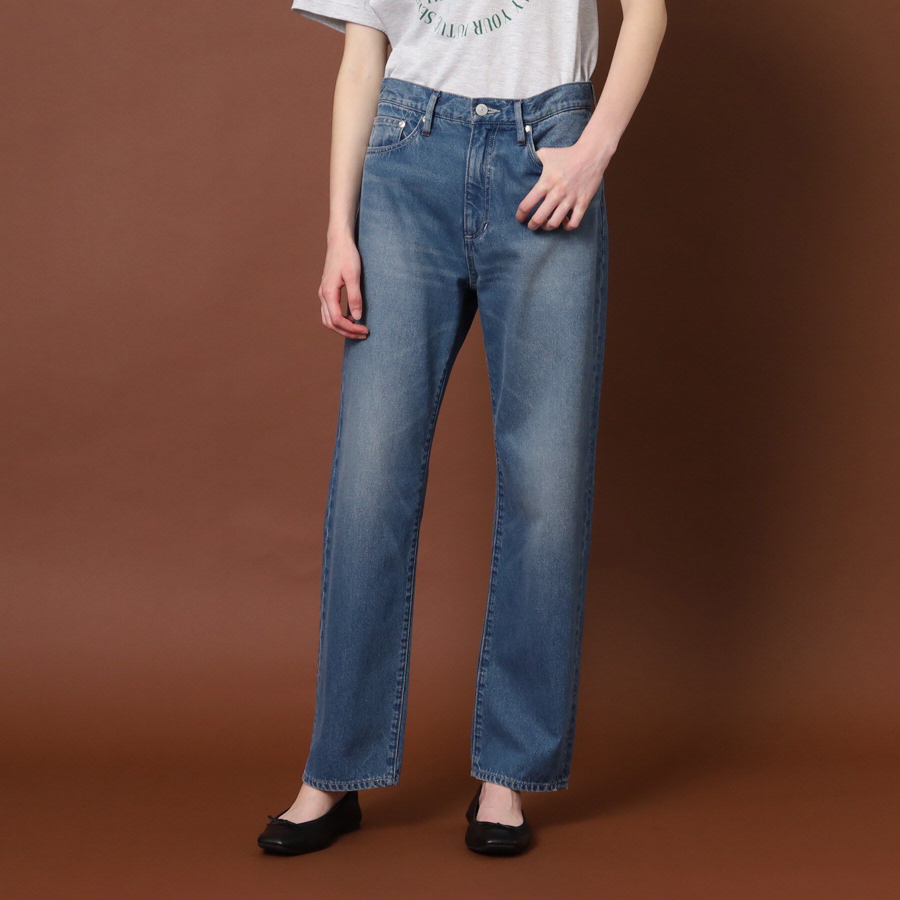 DRESSTERIOR「【ウォッシャブル】テーパードコンフォートデニム」|デニム|