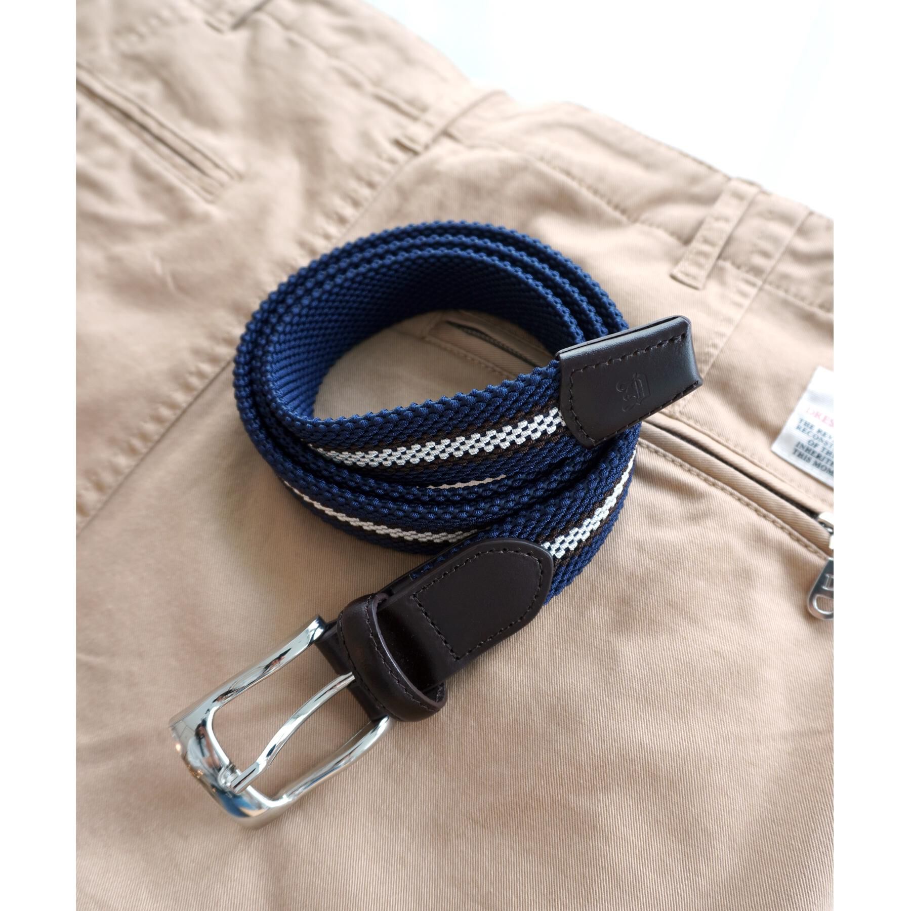 DRESSTERIOR「ストレッチメッシュベルト」|ベルト|ネイビー(094)