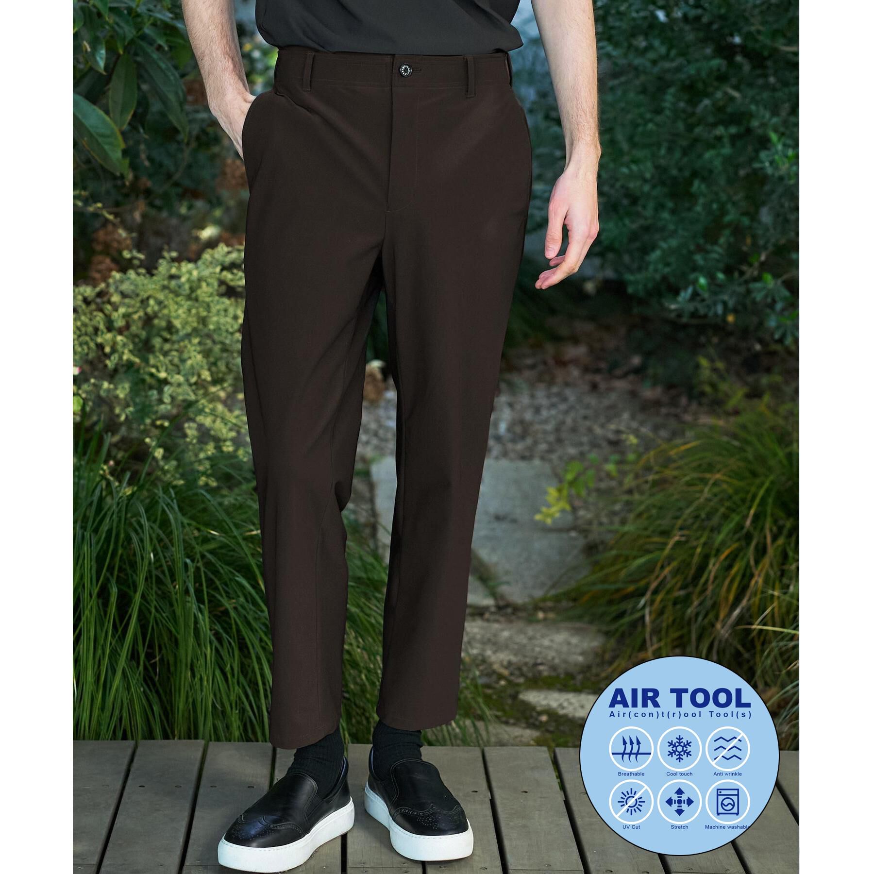 DRESSTERIOR「【セットアップ可/接触冷感/UVカット/ウォッシャブル】AIRTOOL クールストレッチパンツ」|その他|ブラウン(043)