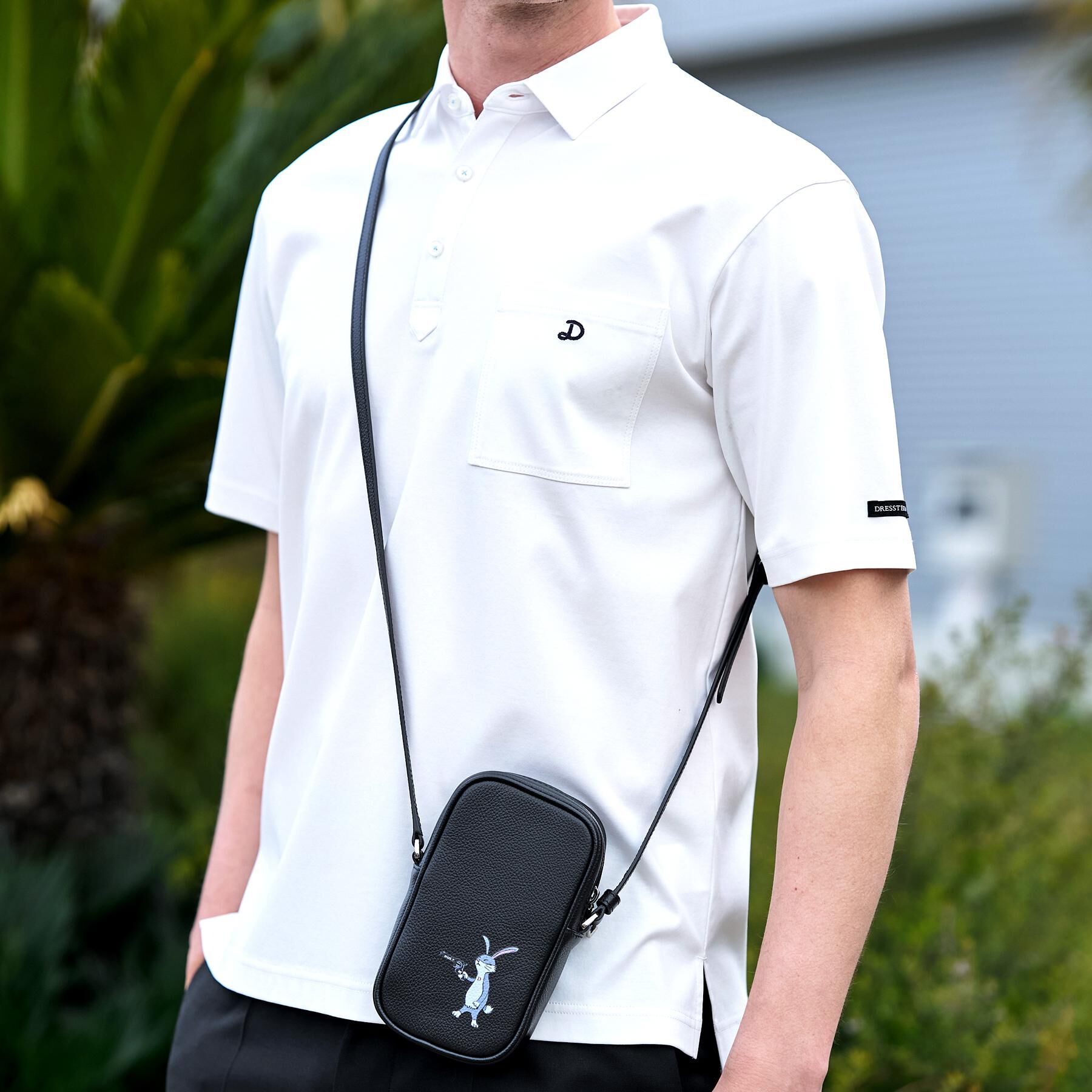 DRESSTERIOR「【本革】リアルレザー ピストルラビットプリント ショルダーポーチ」|ショルダー・メッセンジャー|