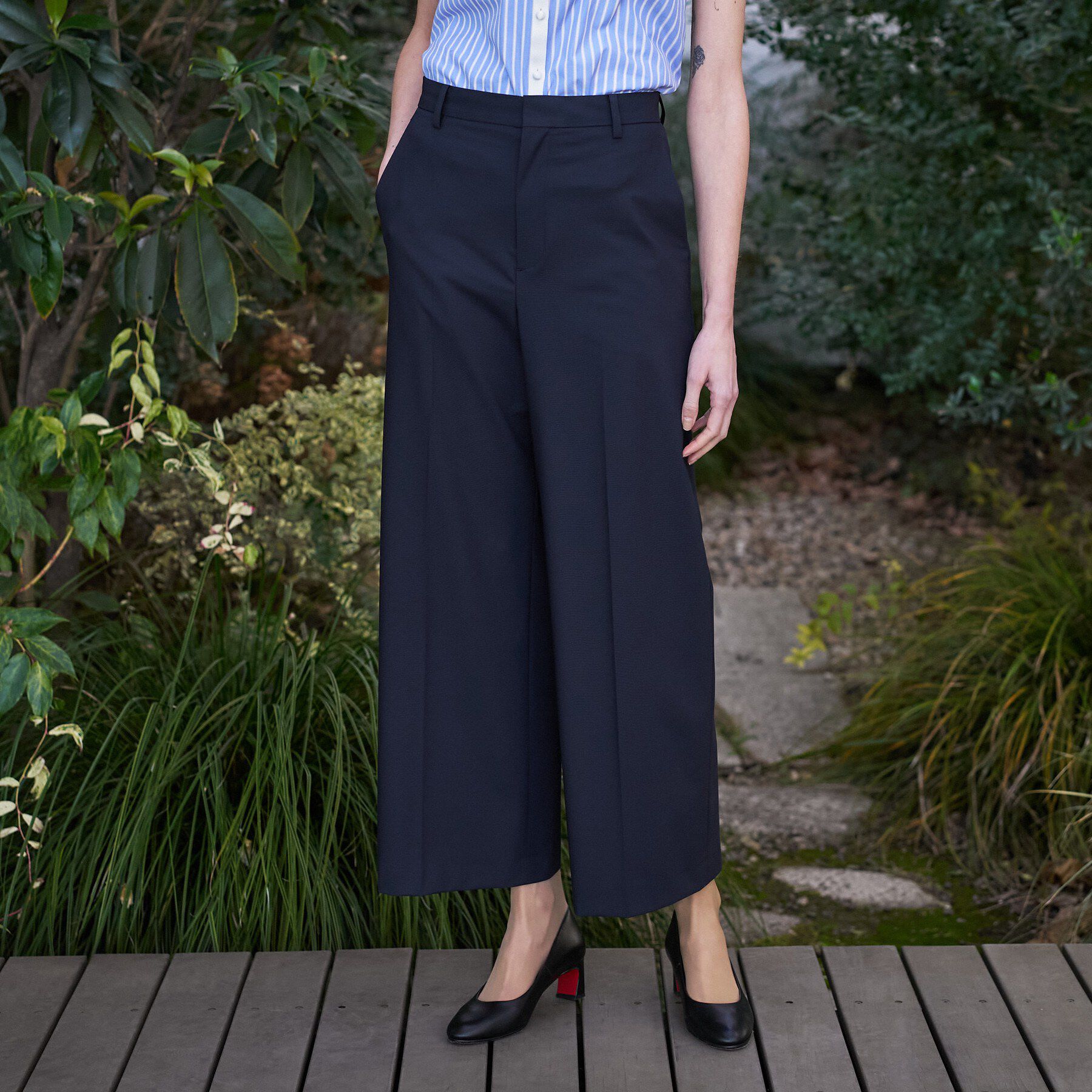 DRESSTERIOR「【セットアップ可】２WAYストレッチ ワイドパンツ」|その他|ネイビー(094)