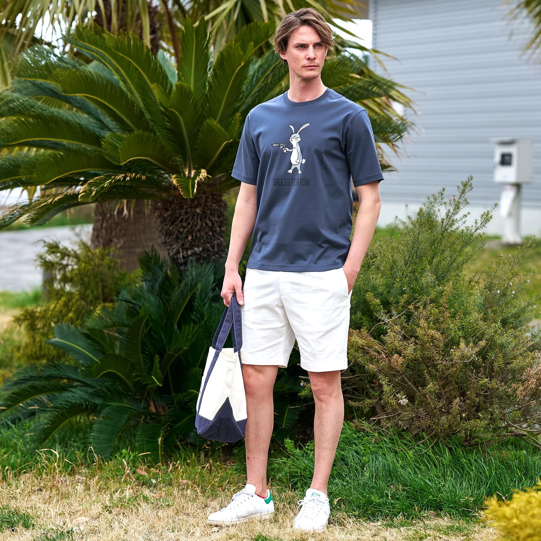 DRESSTERIOR「【接触冷感／抗菌防臭／消臭】ICE CLEAR COTTON ガンラビットTシャツ」|Tシャツ・カットソー|