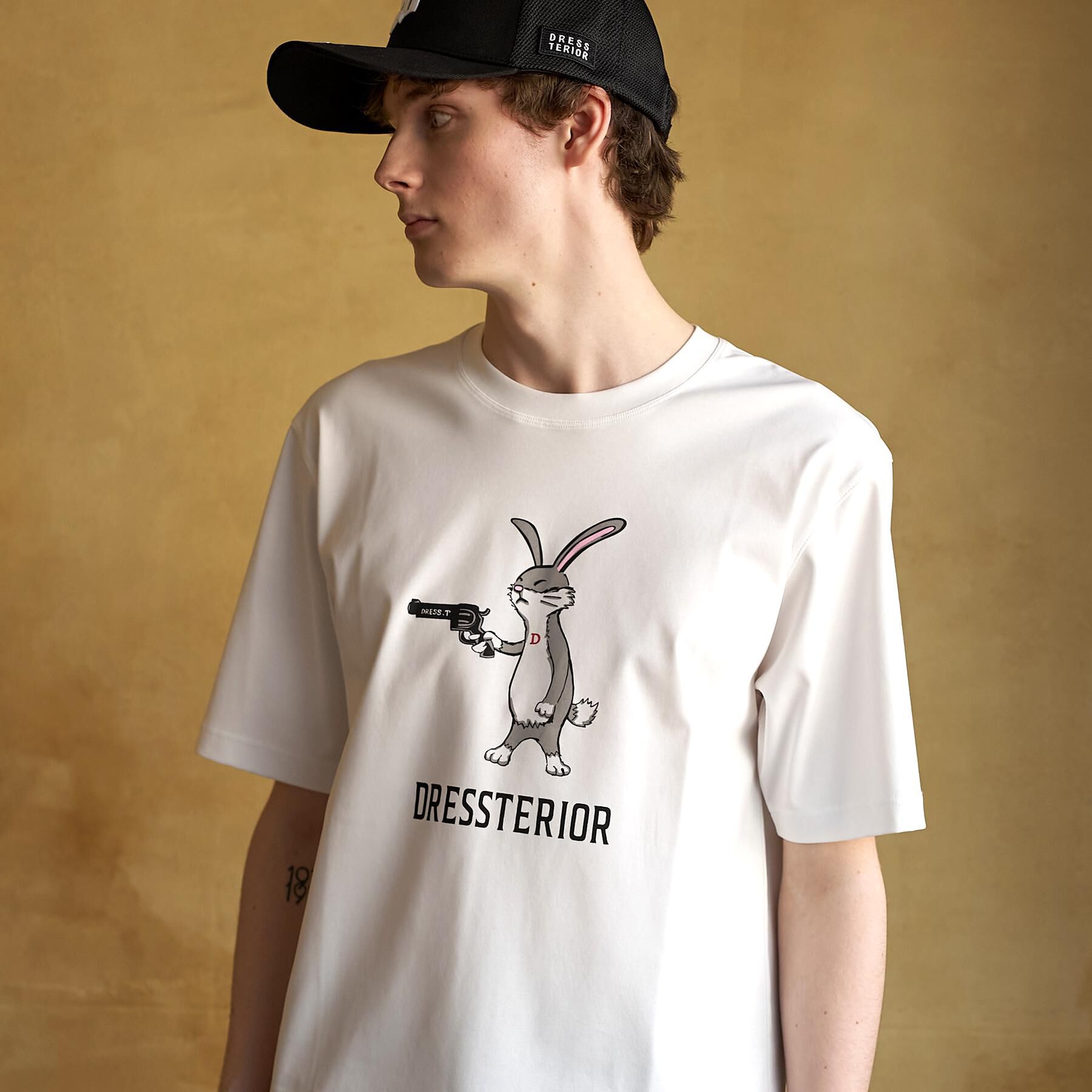 DRESSTERIOR「【接触冷感／抗菌防臭／消臭】ICE CLEAR COTTON ガンラビットTシャツ」|Tシャツ・カットソー|